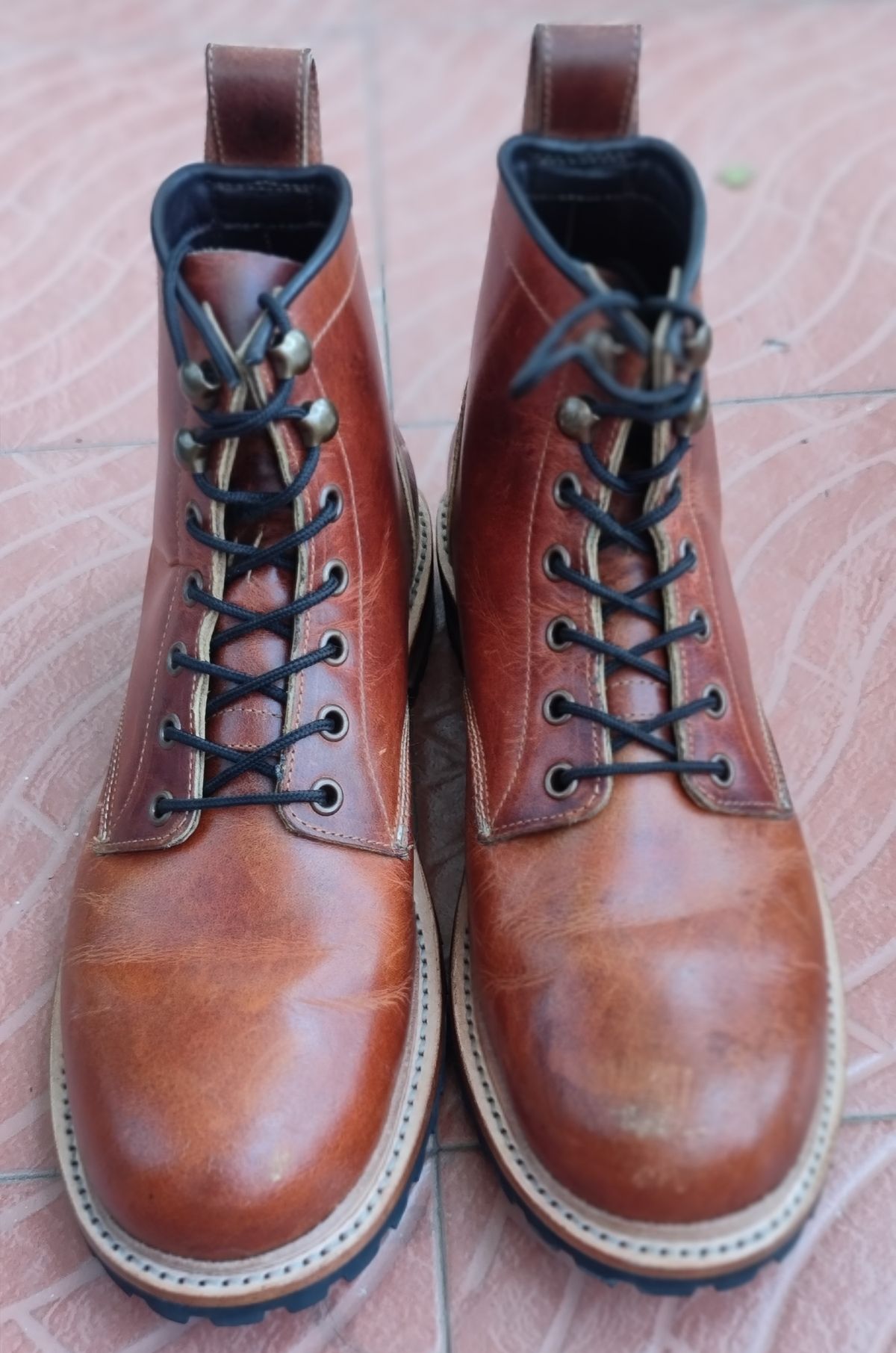 Photo by altobuff on November 4, 2025 of the Craft & Glory Task Boots in British Tan Full Grain Buffalo Leather.