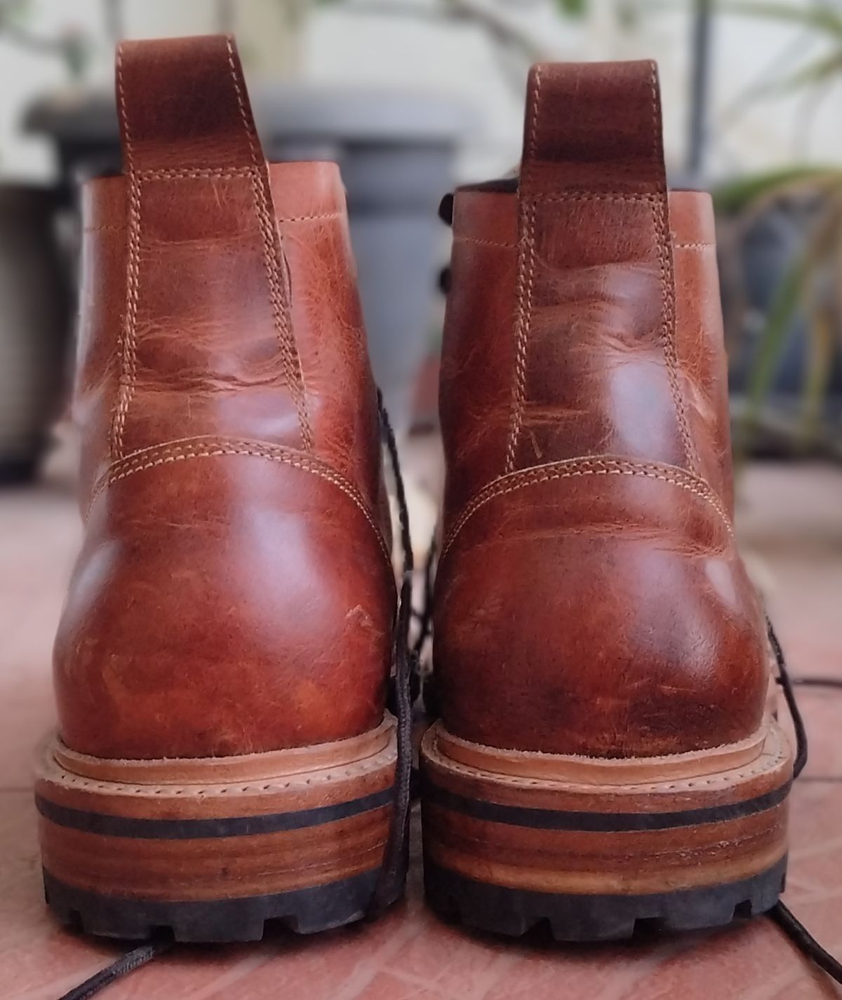 Photo by altobuff on January 5, 2026 of the Craft & Glory Task Boots in British Tan Full Grain Buffalo Leather.