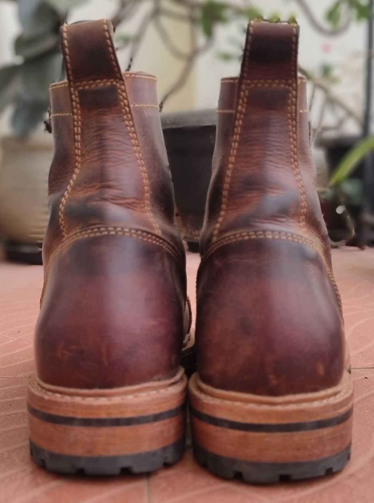 Photo by altobuff on November 4, 2025 of the Craft & Glory Monkey Explorer Boots in Vintage Tan Full Grain Buffalo Leather.