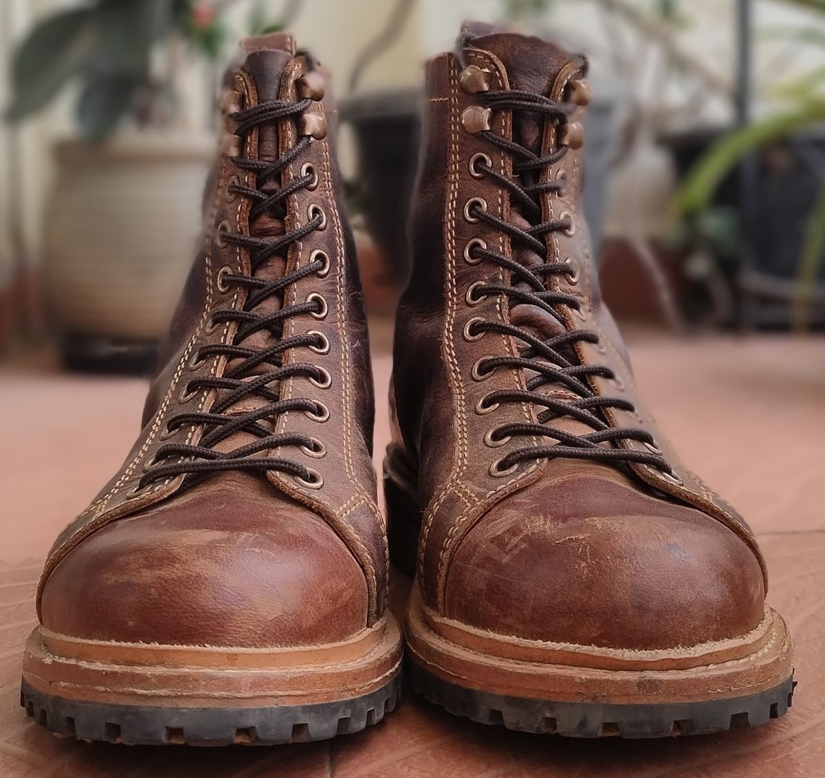 Photo by altobuff on November 4, 2025 of the Craft & Glory Monkey Explorer Boots in Vintage Tan Full Grain Buffalo Leather.