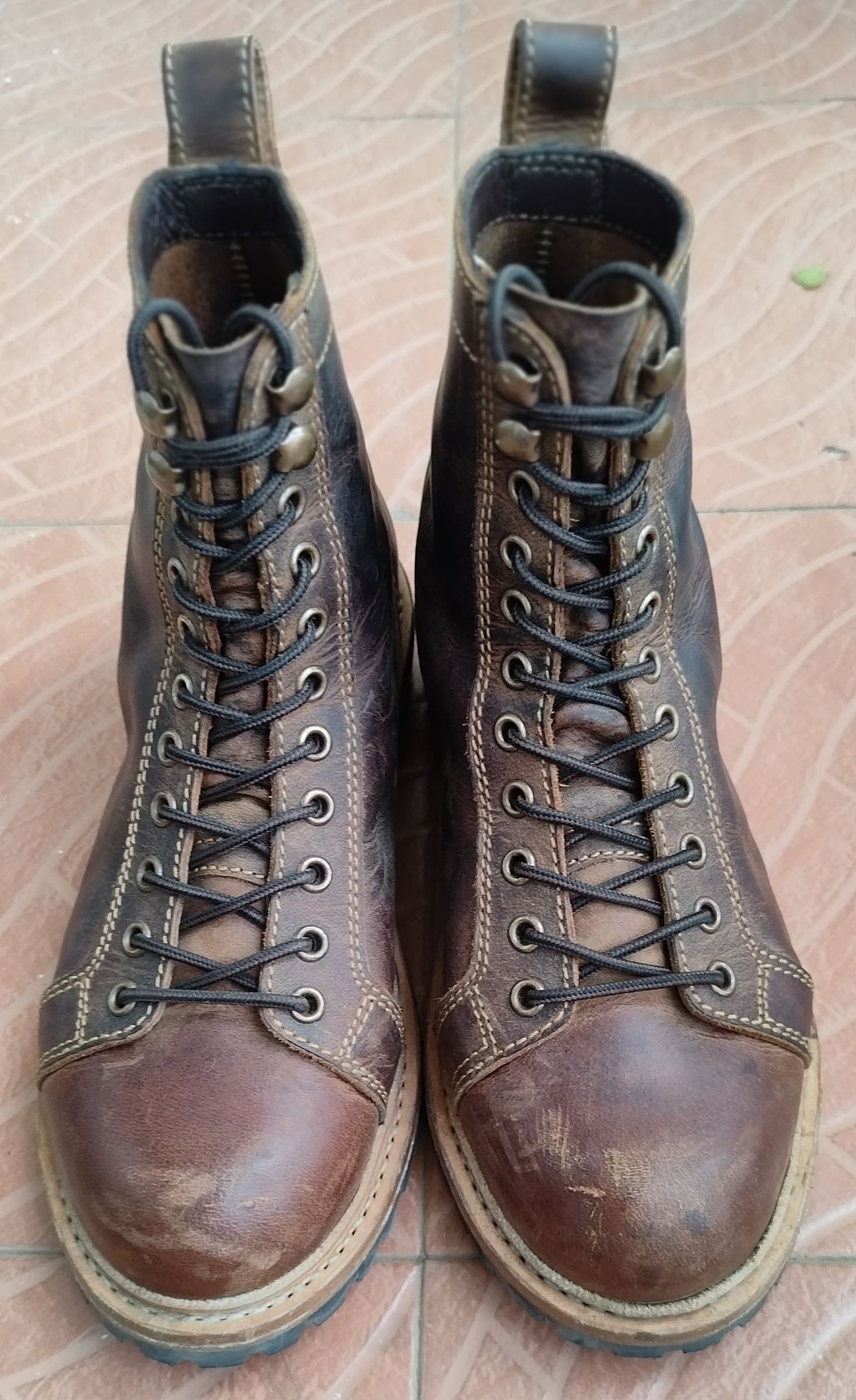 Photo by altobuff on November 4, 2025 of the Craft & Glory Monkey Explorer Boots in Vintage Tan Full Grain Buffalo Leather.