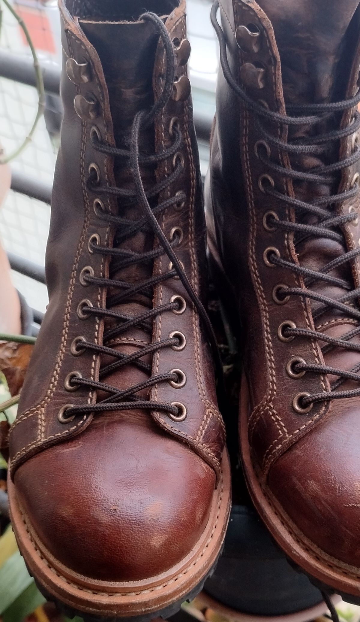 Photo by altobuff on December 4, 2025 of the Craft & Glory Monkey Explorer Boots in Vintage Tan Full Grain Buffalo Leather.