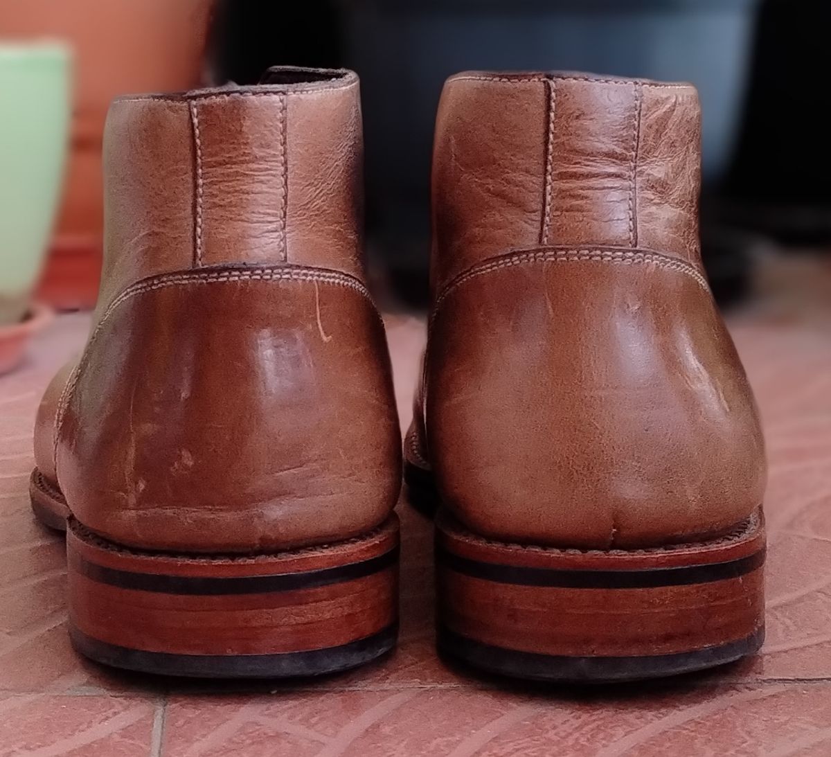 Photo by altobuff on March 4, 2024 of the Blkbrd Shoemaker Walburg 5-Eyelet Chukka Boot in Horween Natural Chromexcel.