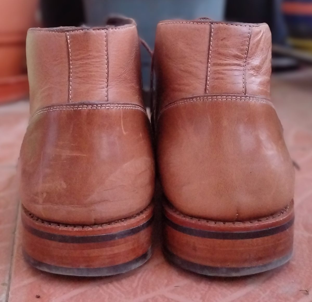 Photo by altobuff on April 6, 2024 of the Blkbrd Shoemaker Walburg 5-Eyelet Chukka Boot in Horween Natural Chromexcel.