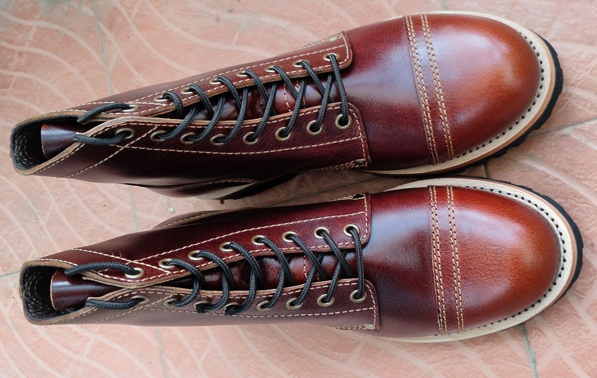 Photo by altobuff on March 31, 2025 of the Craft & Glory Gurkha Boots in Full Grain Buffalo Leather Saddle Tan.