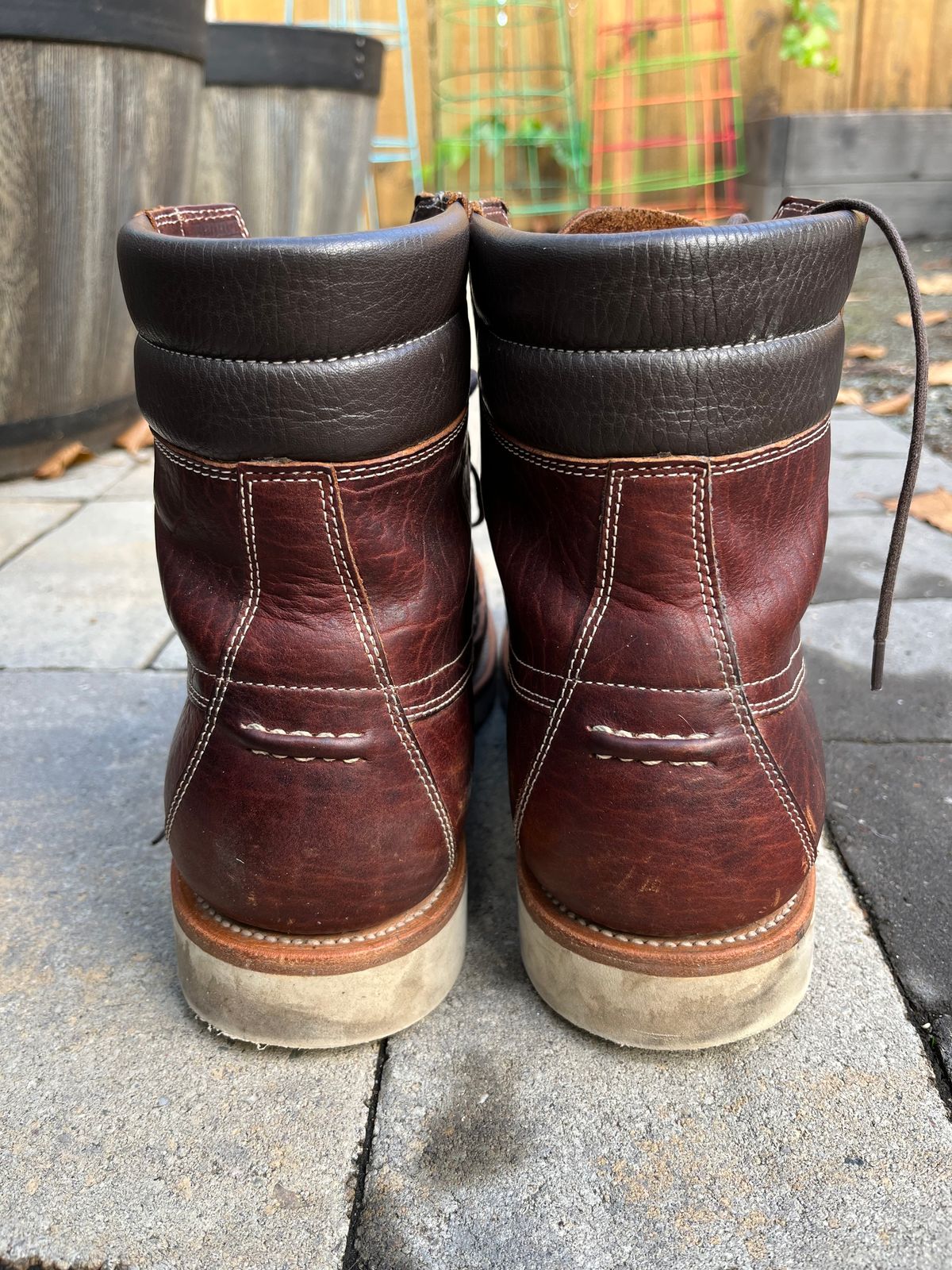 Photo by daftdonald on December 6, 2022 of the Grant Stone Field Boot in Seidel Walnut Bison.
