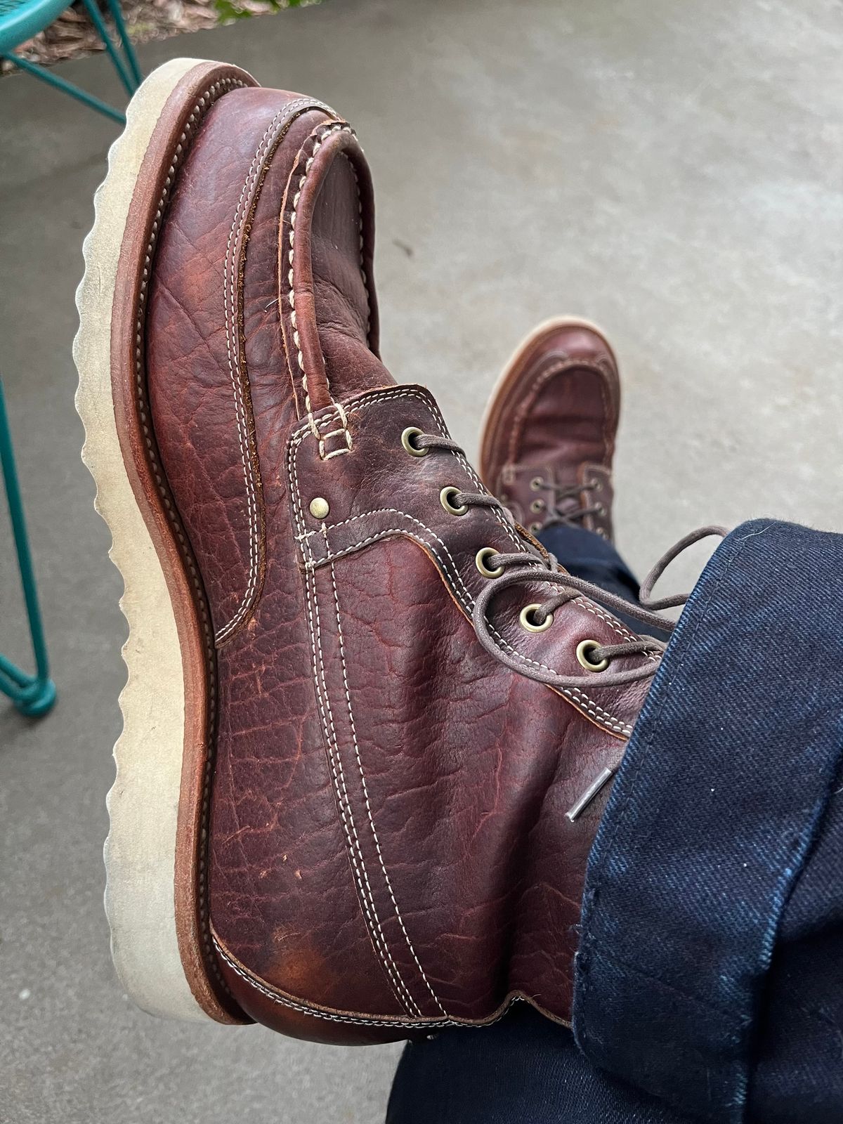 Photo by daftdonald on January 6, 2023 of the Grant Stone Field Boot in Seidel Walnut Bison.