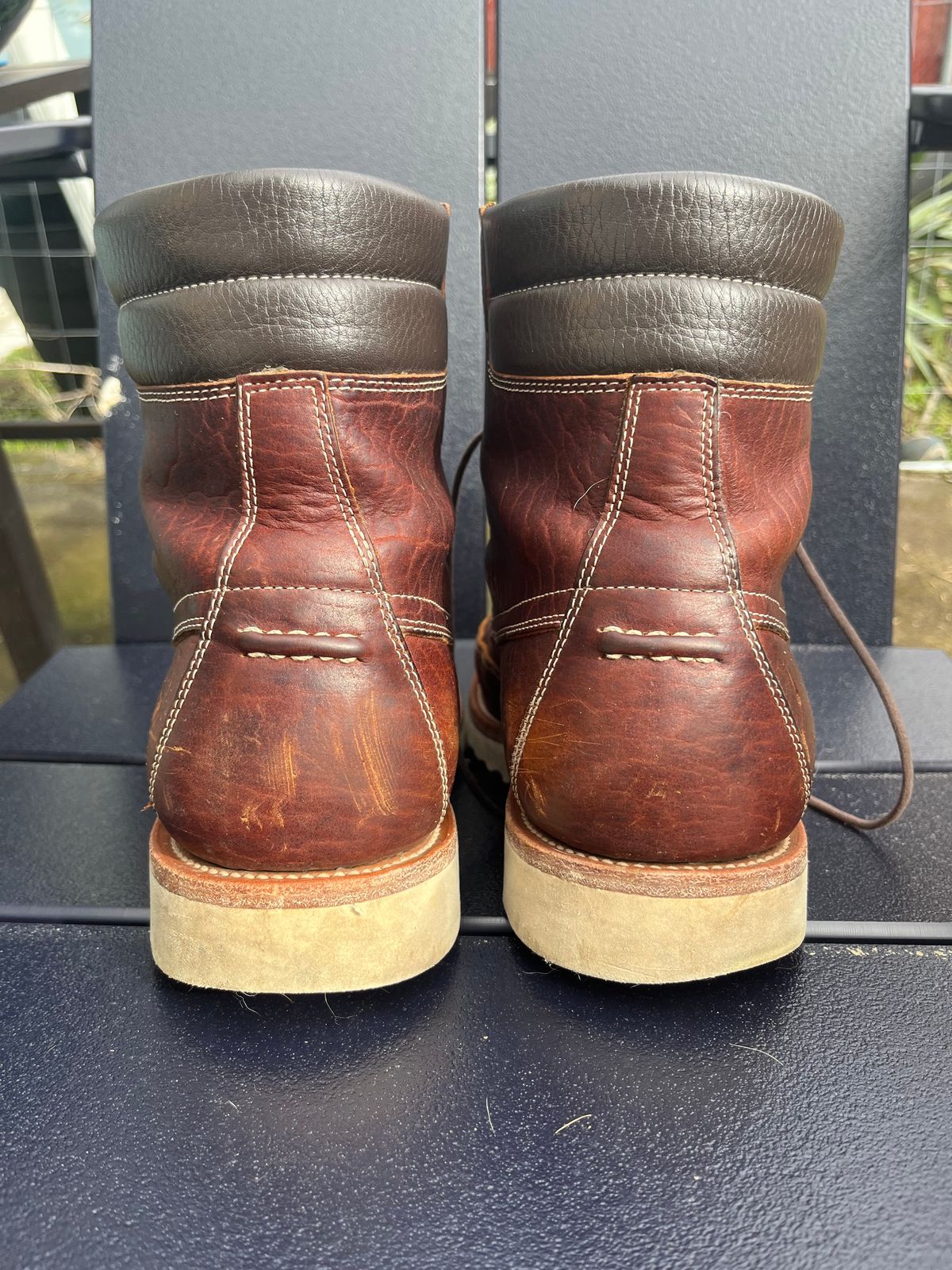 Photo by daftdonald on March 6, 2023 of the Grant Stone Field Boot in Seidel Walnut Bison.