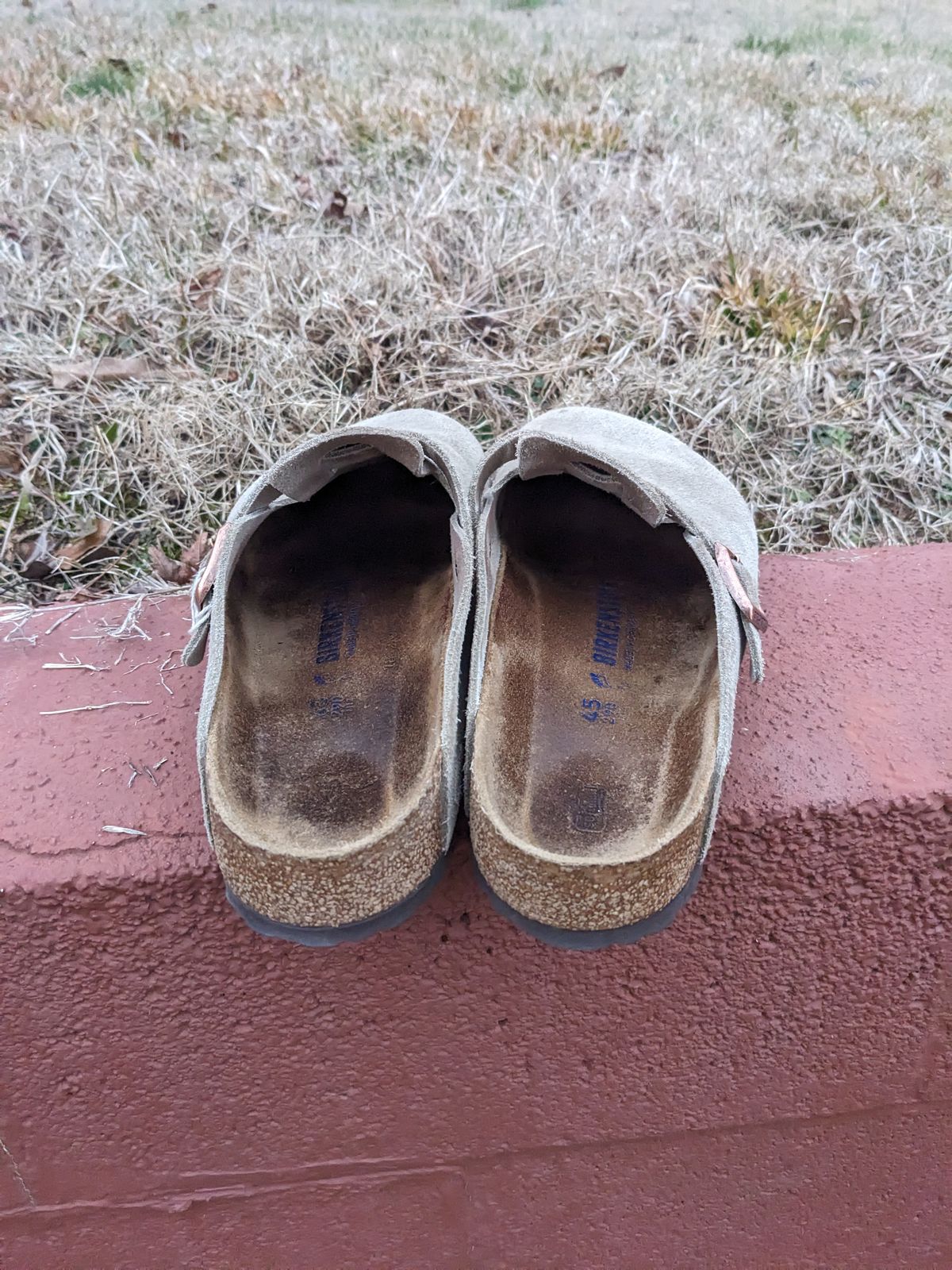 Photo by Lazy_Spread on February 4, 2024 of the Birkenstock Boston in Taupe Suede.