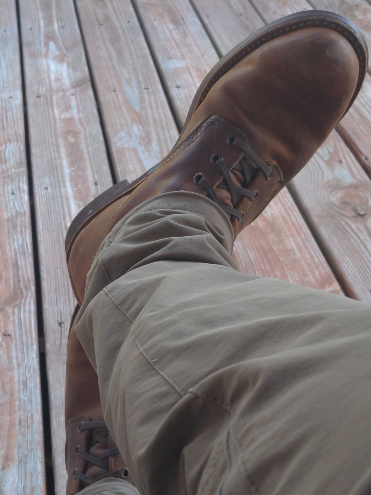 Photo by Lazy_Spread on April 23, 2023 of the Red Wing Blacksmith in S.B. Foot Copper Rough and Tough.