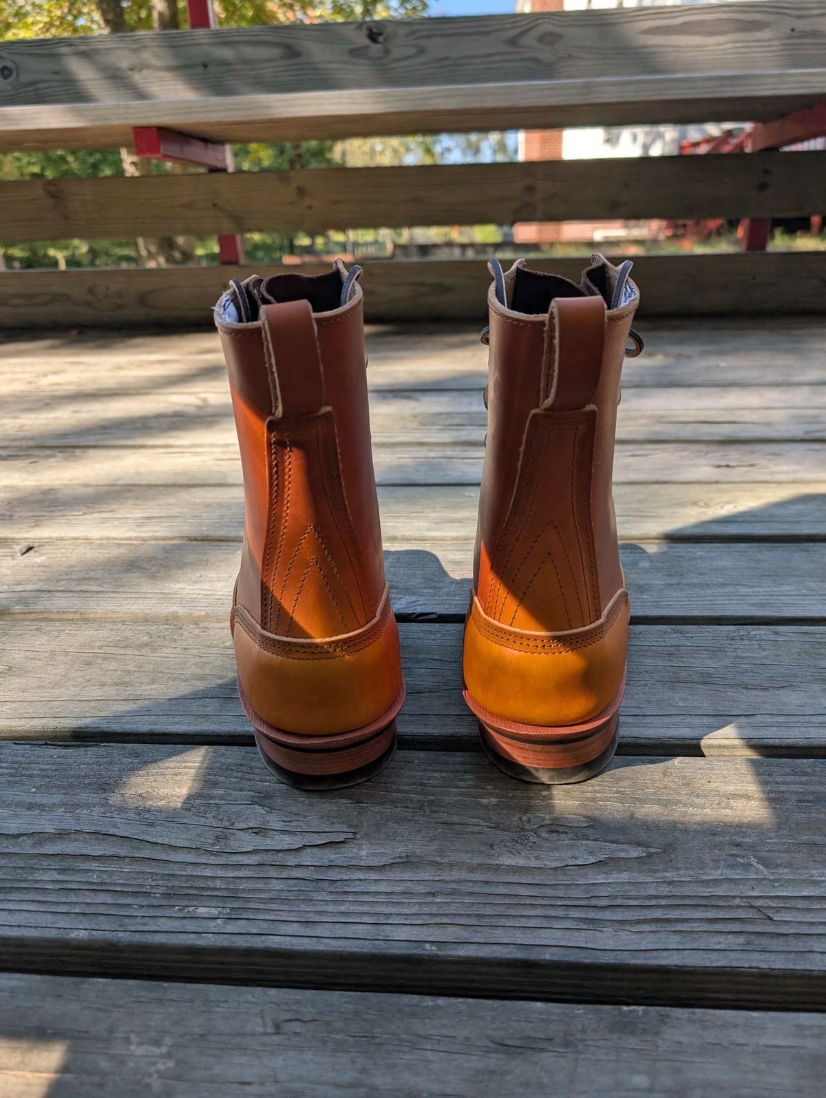 Photo by Lazy_Spread on October 8, 2024 of the Nicks Lace To Toe in Wickett & Craig Mojave Double Stuffed.