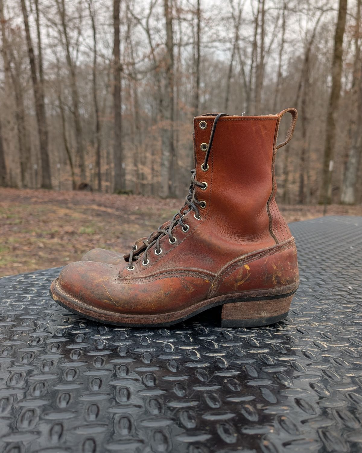 Photo by Lazy_Spread on March 5, 2025 of the Nicks Lace To Toe in Wickett & Craig Mojave Double Stuffed.