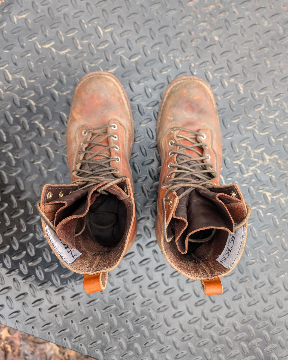Photo by Lazy_Spread on March 5, 2025 of the Nicks Lace To Toe in Wickett & Craig Mojave Double Stuffed.