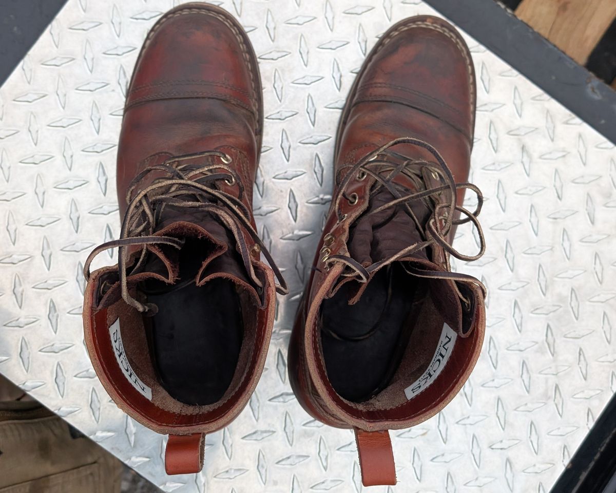 Photo by Lazy_Spread on December 3, 2025 of the Nicks MTO in Wickett & Craig Tan Oiled Latigo.