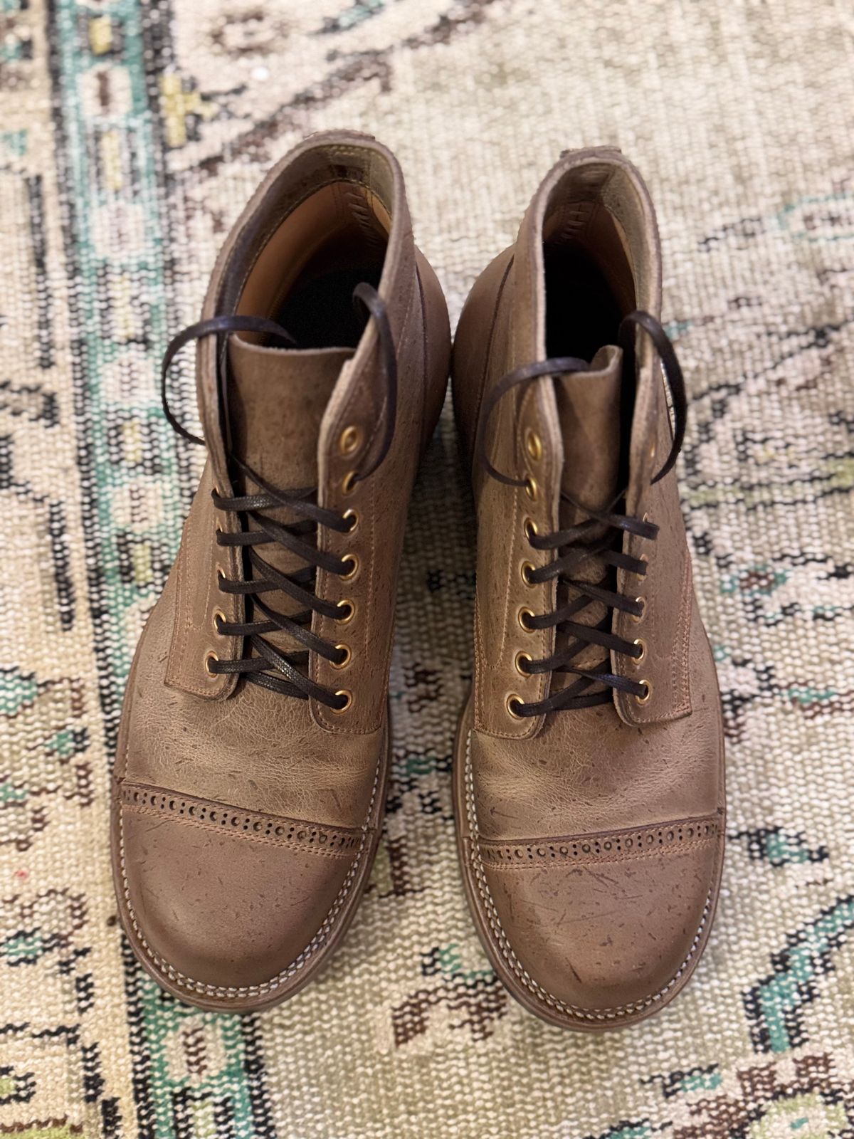 Photo by catchyname on October 14, 2024 of the Iron Boots Pitman in C.F. Stead Gaucho Waxy Kudu.
