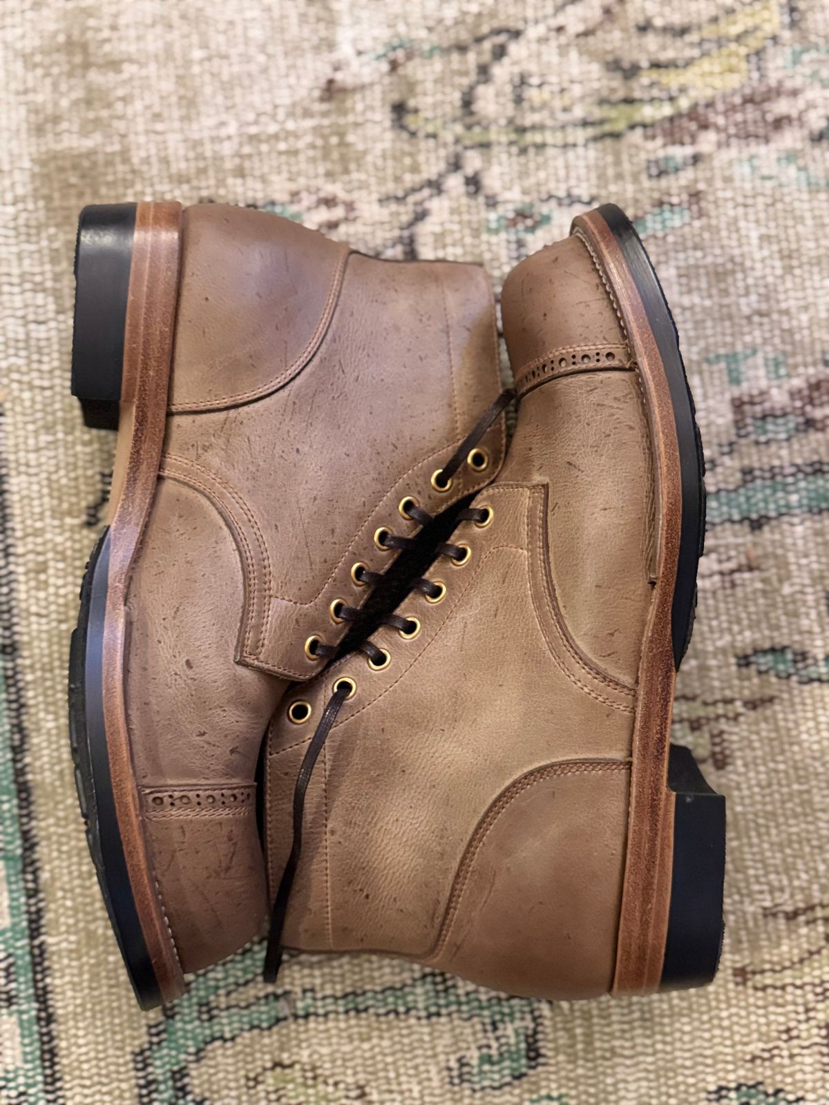 Photo by catchyname on October 14, 2024 of the Iron Boots Pitman in C.F. Stead Gaucho Waxy Kudu.