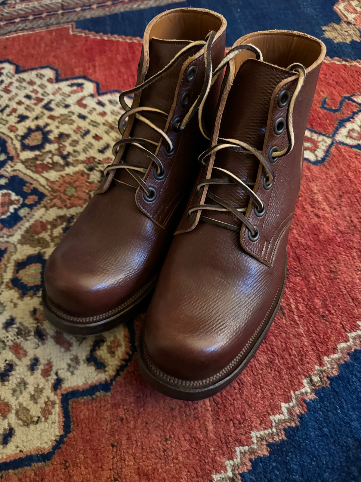 Photo by catchyname on October 18, 2023 of the Viberg Service Boot in J&FJ Baker Brown Russian Calf.