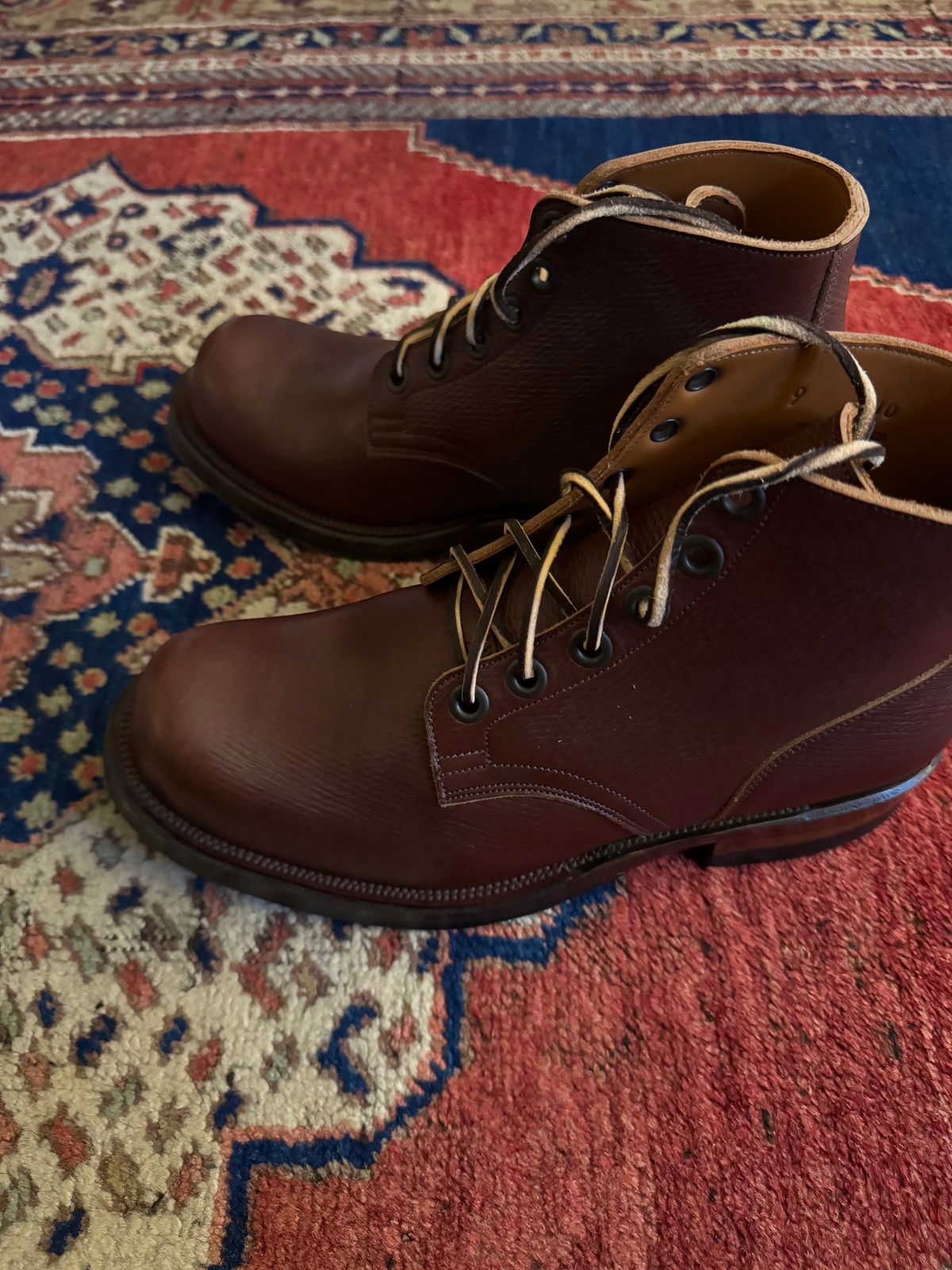 Photo by catchyname on October 18, 2023 of the Viberg Service Boot in J&FJ Baker Brown Russian Calf.
