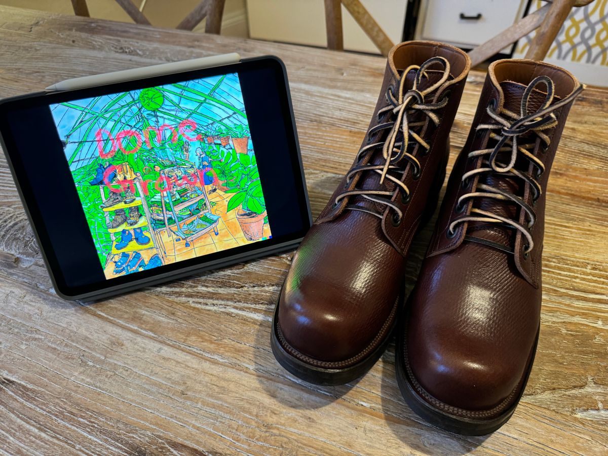Photo by catchyname on November 1, 2023 of the Viberg Service Boot in J&FJ Baker Brown Russian Calf.