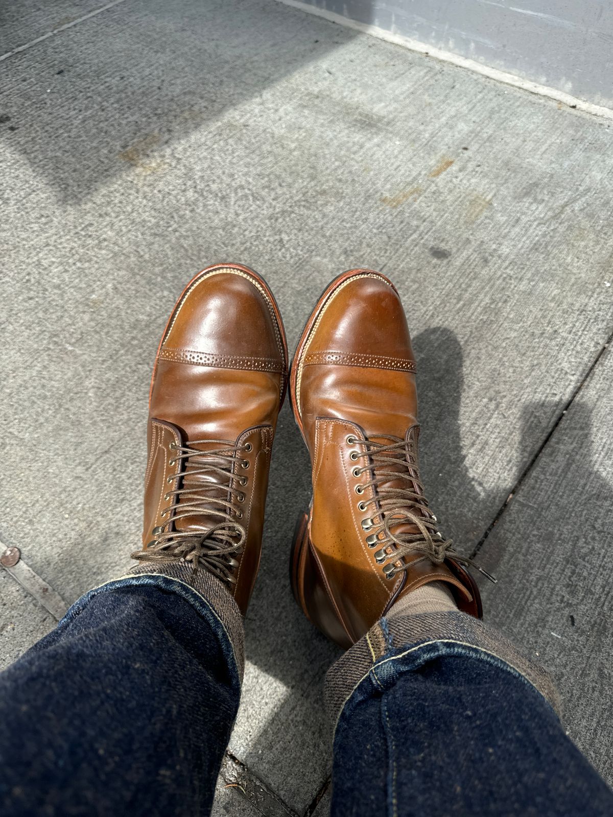 Photo by catchyname on September 6, 2024 of the Viberg Service Boot BCT in Horween Calvados Shell Cordovan.