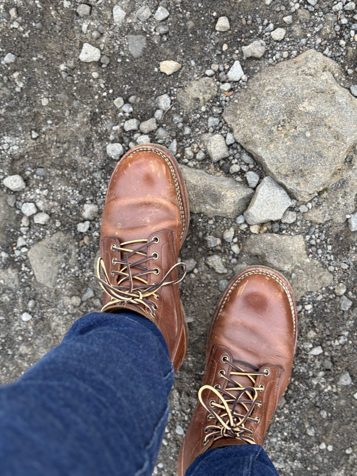 Photo by catchyname on September 28, 2024 of the Viberg Viberg x Notre ‘Coffee Pack’ in Horween Mocha Chromexcel.