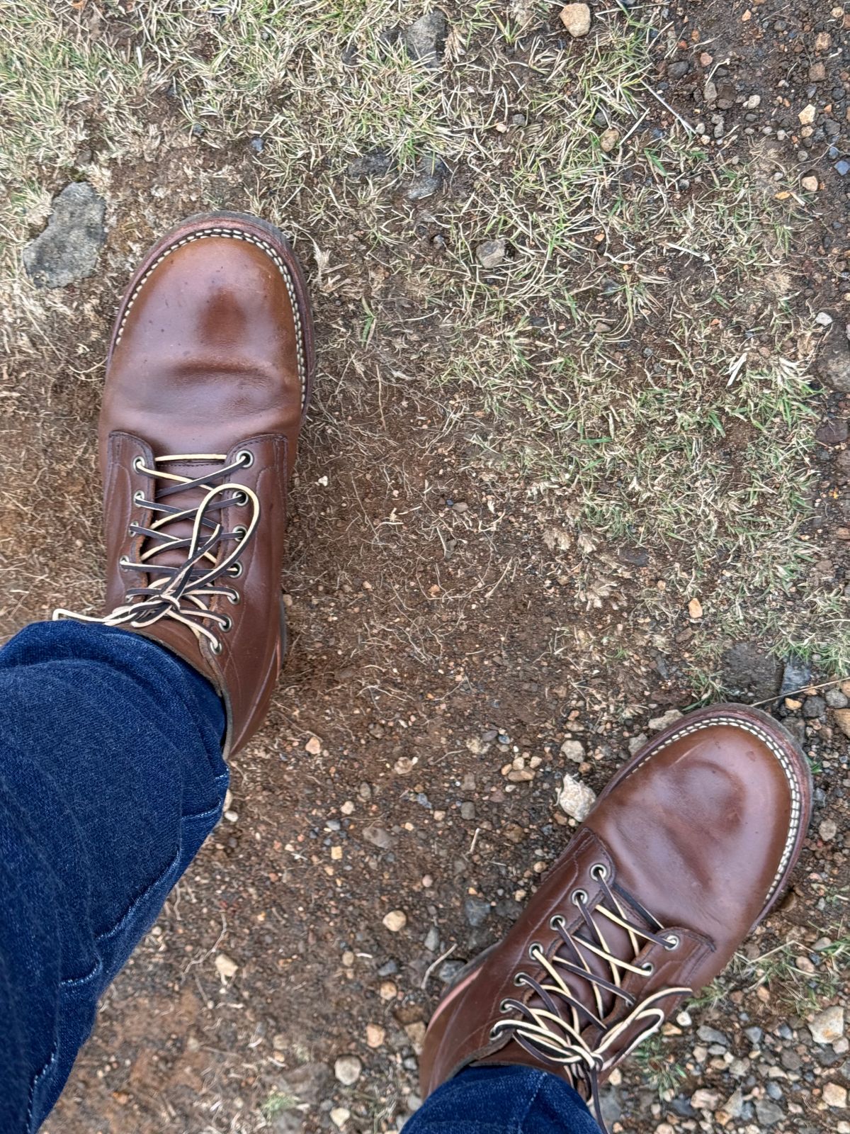 Photo by catchyname on September 28, 2024 of the Viberg Viberg x Notre ‘Coffee Pack’ in Horween Mocha Chromexcel.