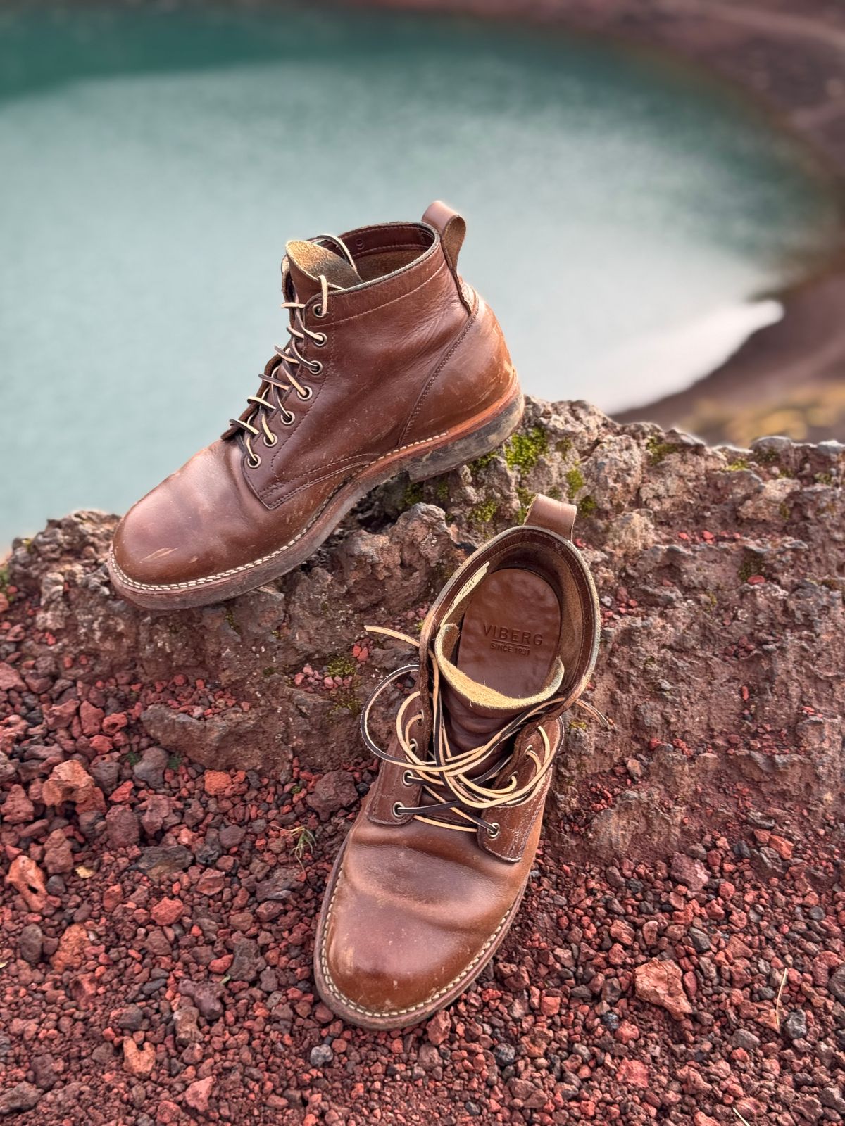 Photo by catchyname on September 29, 2024 of the Viberg Viberg x Notre ‘Coffee Pack’ in Horween Mocha Chromexcel.