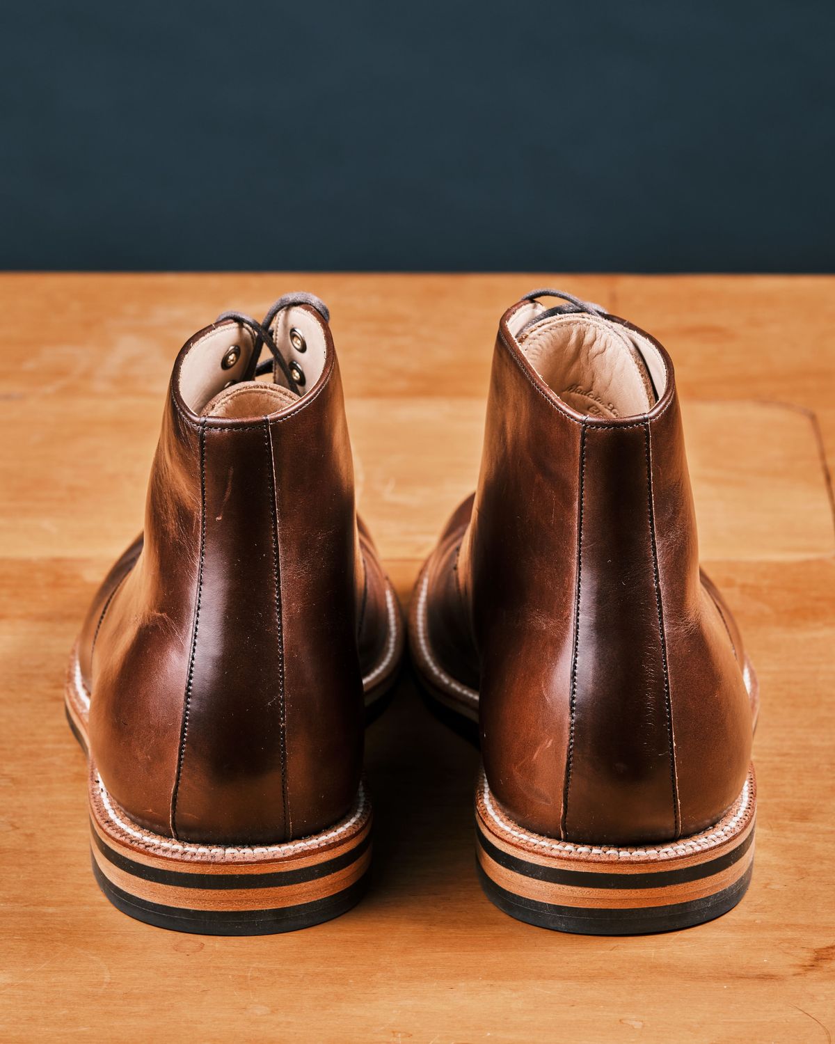 Photo by cliff.bar.nett on April 1, 2024 of the Grant Stone Edward Boot in Horween Walnut Chromexel.