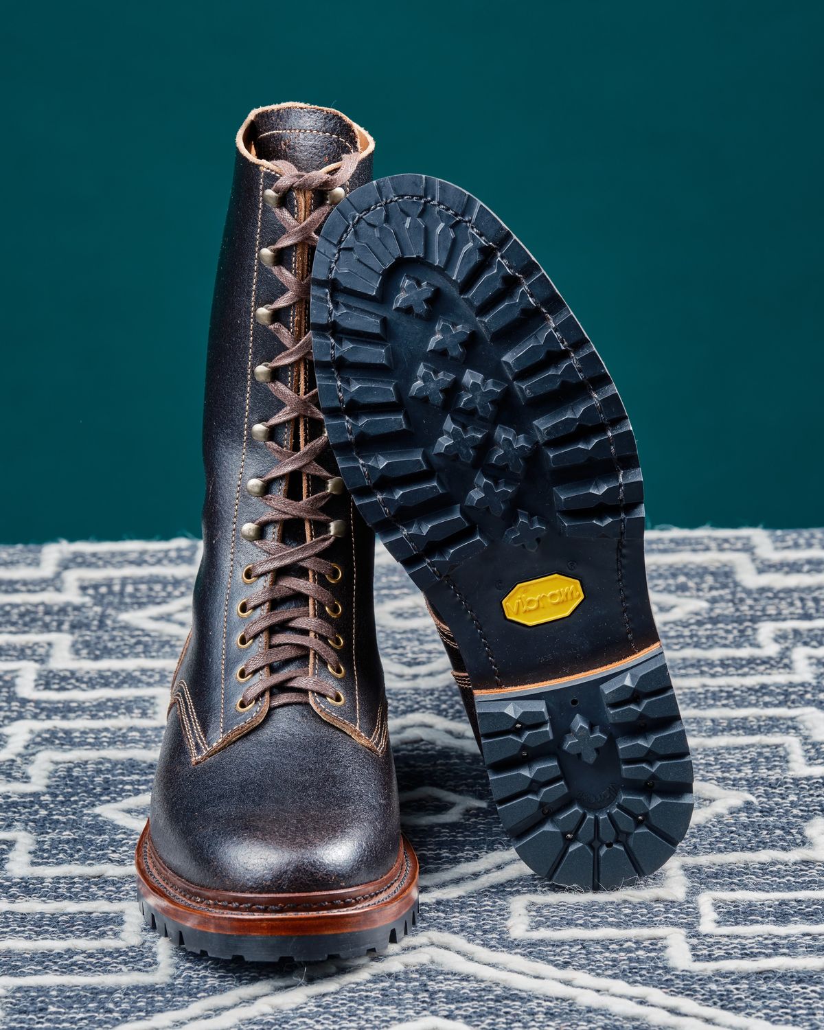 Photo by cliff.bar.nett on October 14, 2024 of the Sagara Boondocker in Horween Dark Brown Waxed Flesh.