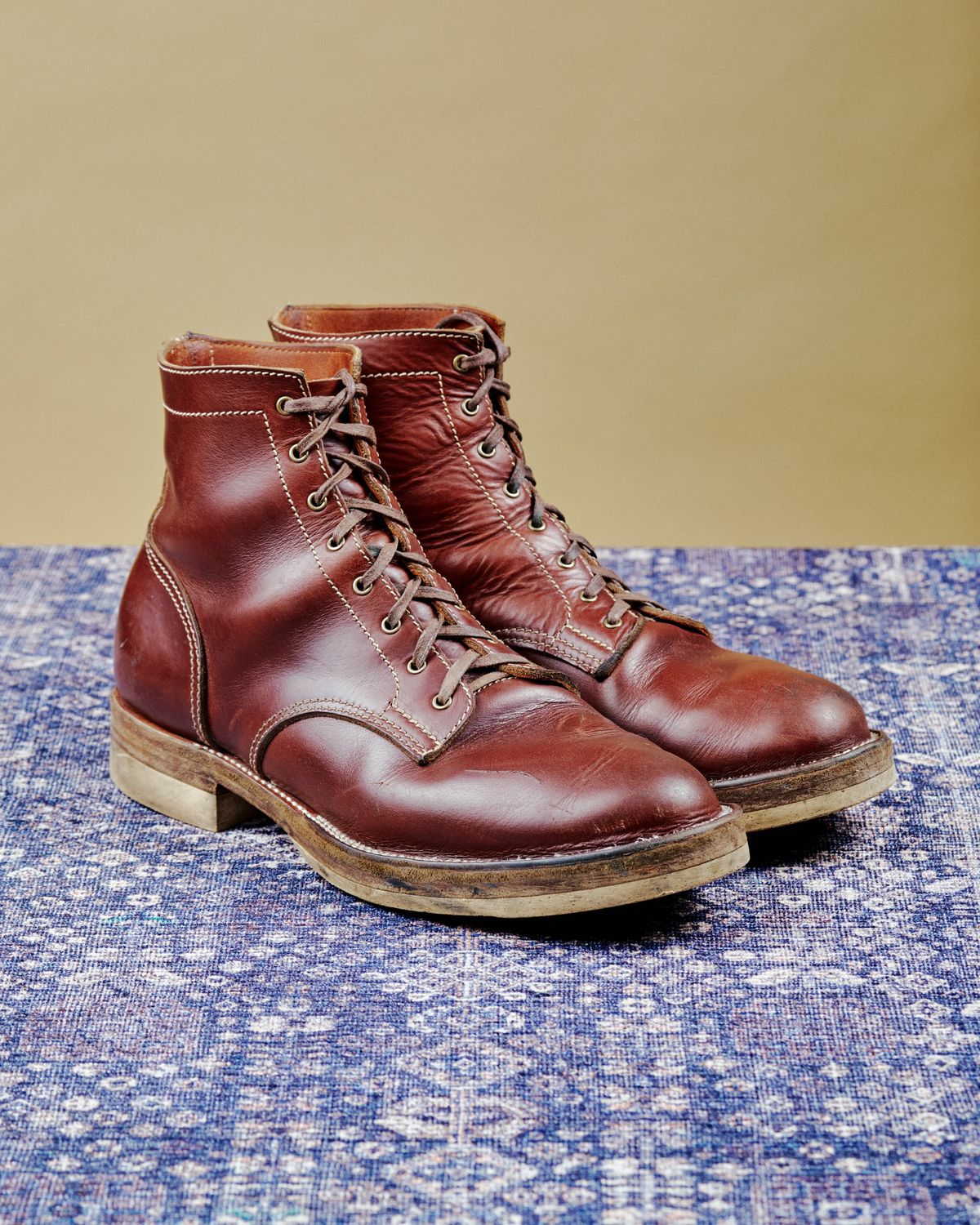 Photo by cliff.bar.nett on January 4, 2026 of the Oldspeed MFG Service Boot 6” in Horween Timber Chromexcel.