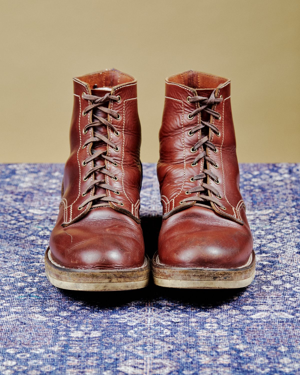 Photo by cliff.bar.nett on January 4, 2026 of the Oldspeed MFG Service Boot 6” in Horween Timber Chromexcel.