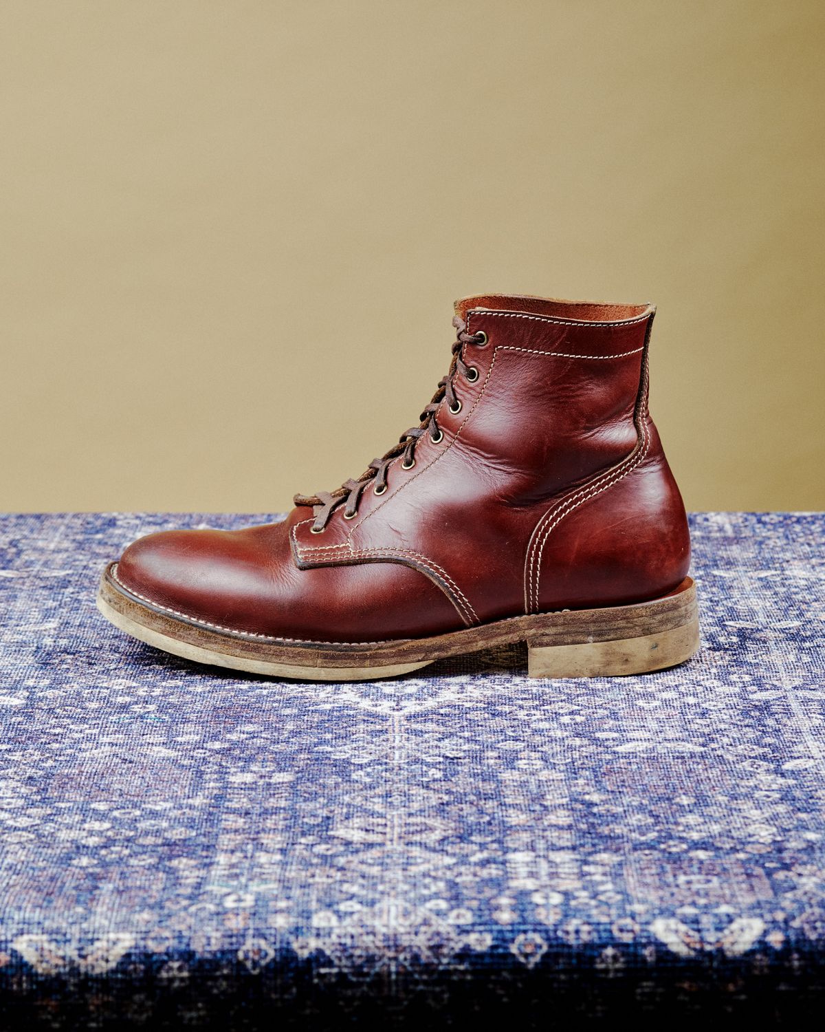 Photo by cliff.bar.nett on January 4, 2026 of the Oldspeed MFG Service Boot 6” in Horween Timber Chromexcel.