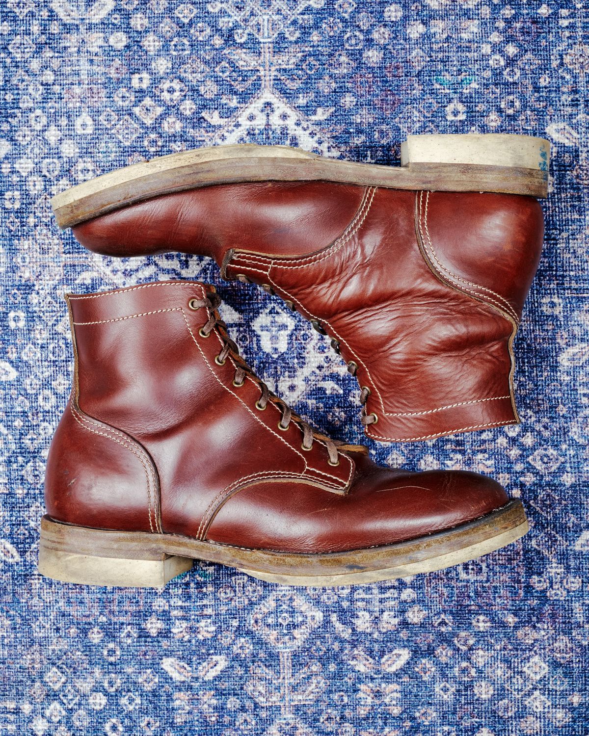 Photo by cliff.bar.nett on January 4, 2026 of the Oldspeed MFG Service Boot 6” in Horween Timber Chromexcel.