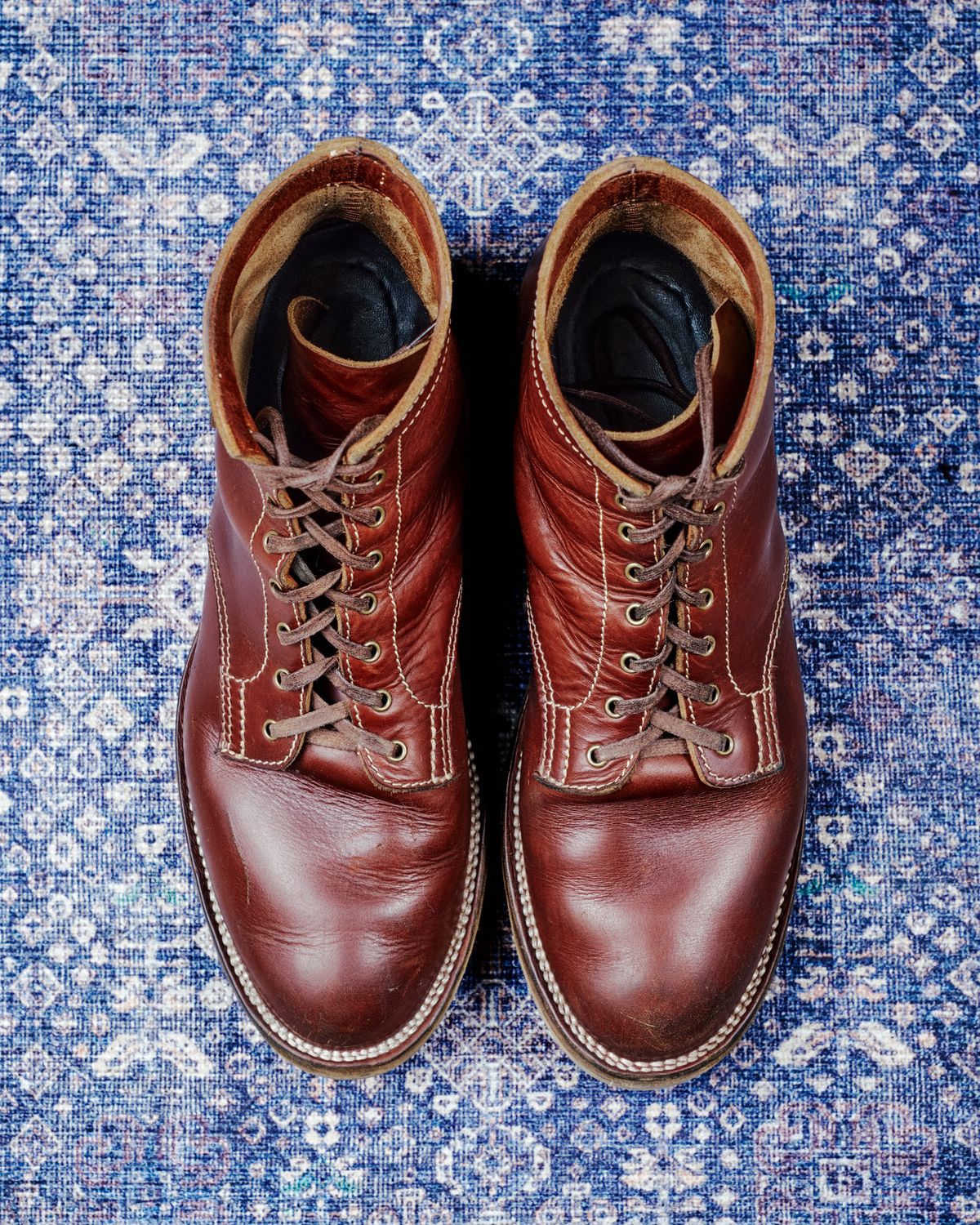 Photo by cliff.bar.nett on January 4, 2026 of the Oldspeed MFG Service Boot 6” in Horween Timber Chromexcel.