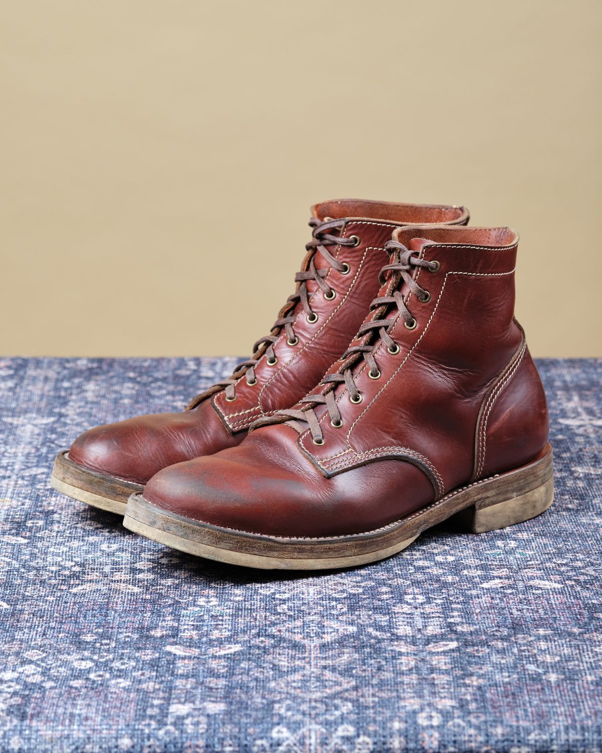 Photo by cliff.bar.nett on February 28, 2026 of the Oldspeed MFG Service Boot 6” in Horween Timber Chromexcel.