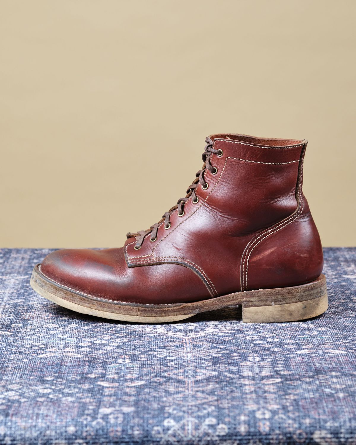 Photo by cliff.bar.nett on February 28, 2026 of the Oldspeed MFG Service Boot 6” in Horween Timber Chromexcel.