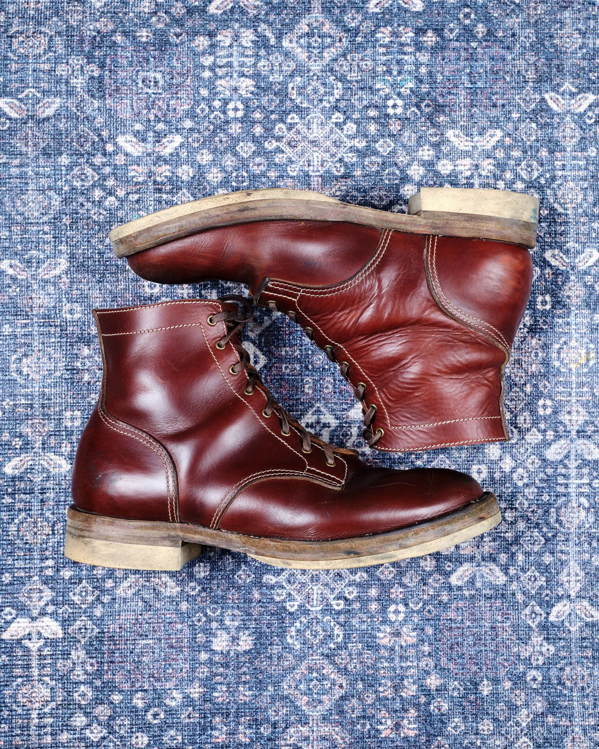 Photo by cliff.bar.nett on February 28, 2026 of the Oldspeed MFG Service Boot 6” in Horween Timber Chromexcel.