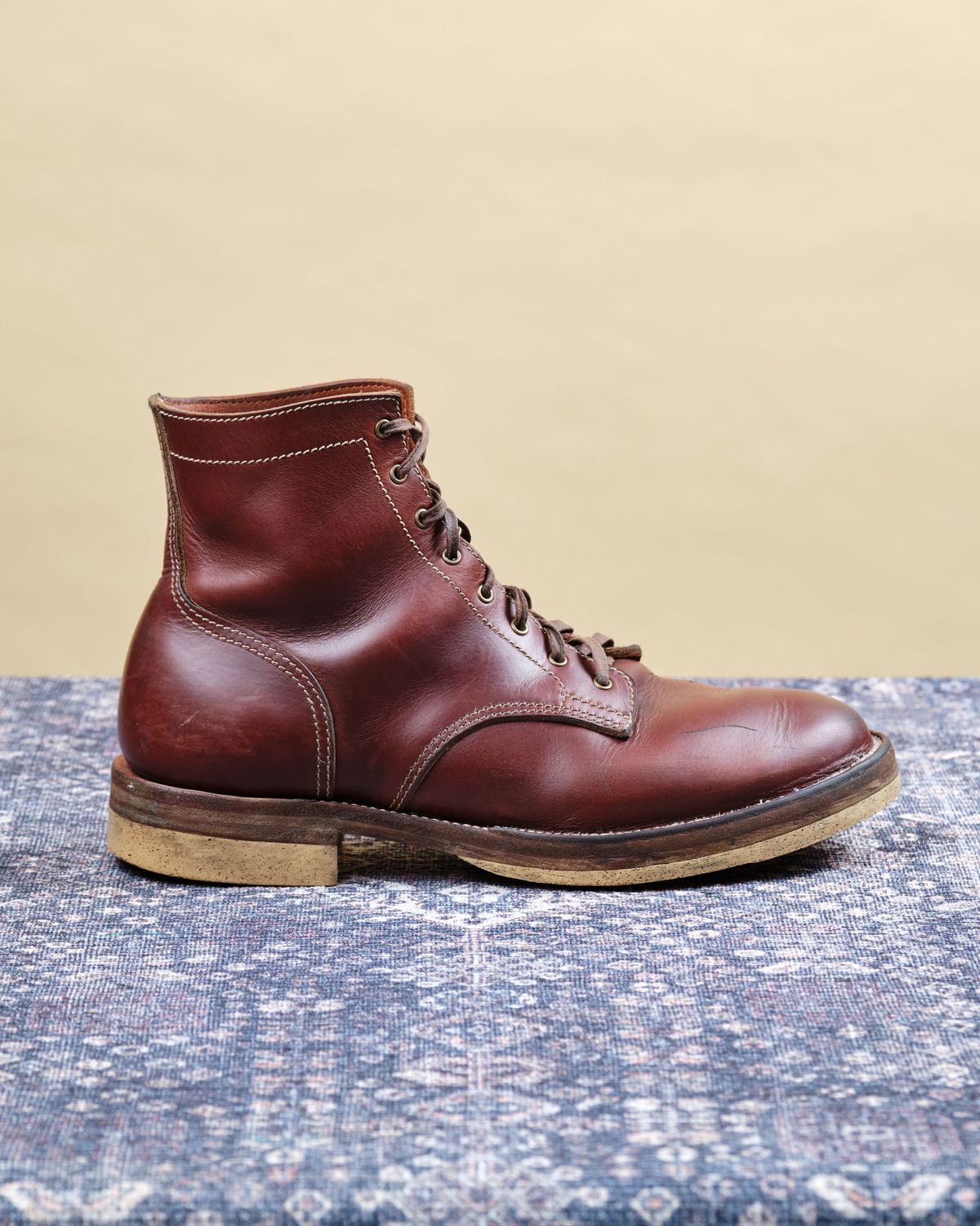 Photo by cliff.bar.nett on April 4, 2026 of the Oldspeed MFG Service Boot 6” in Horween Timber Chromexcel.