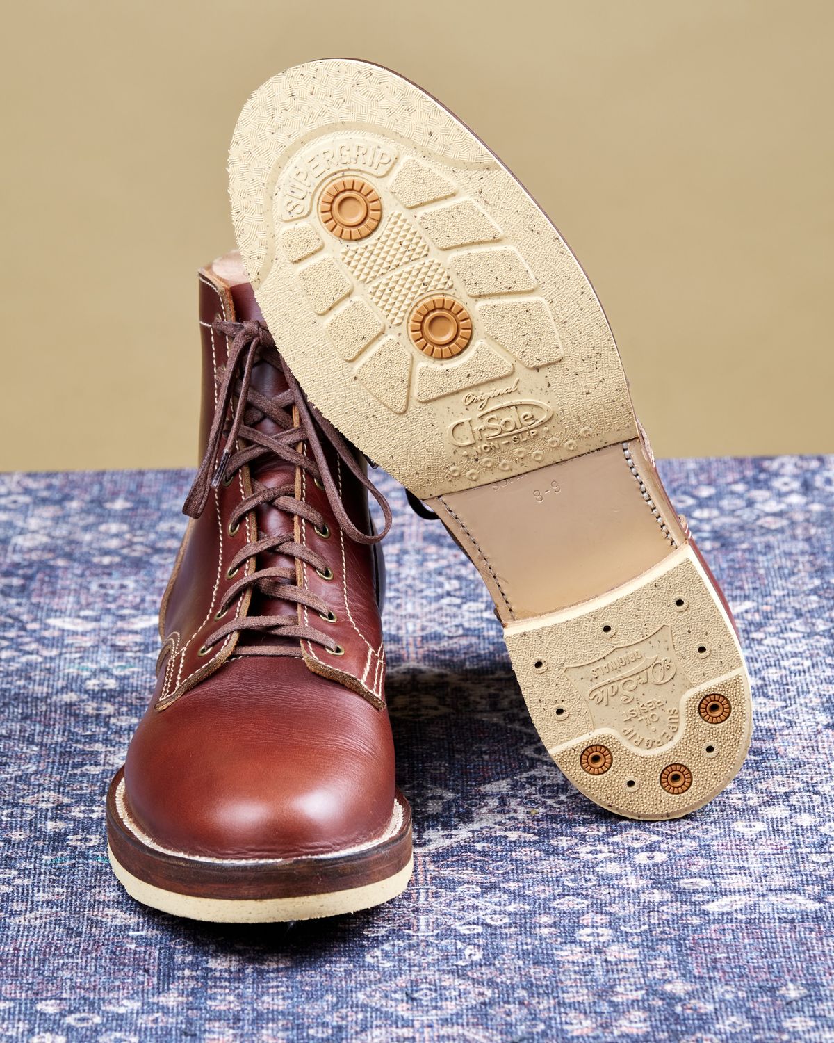 Photo by cliff.bar.nett on October 1, 2025 of the Oldspeed Service Boot 6” in Horween Timber Chromexcel.