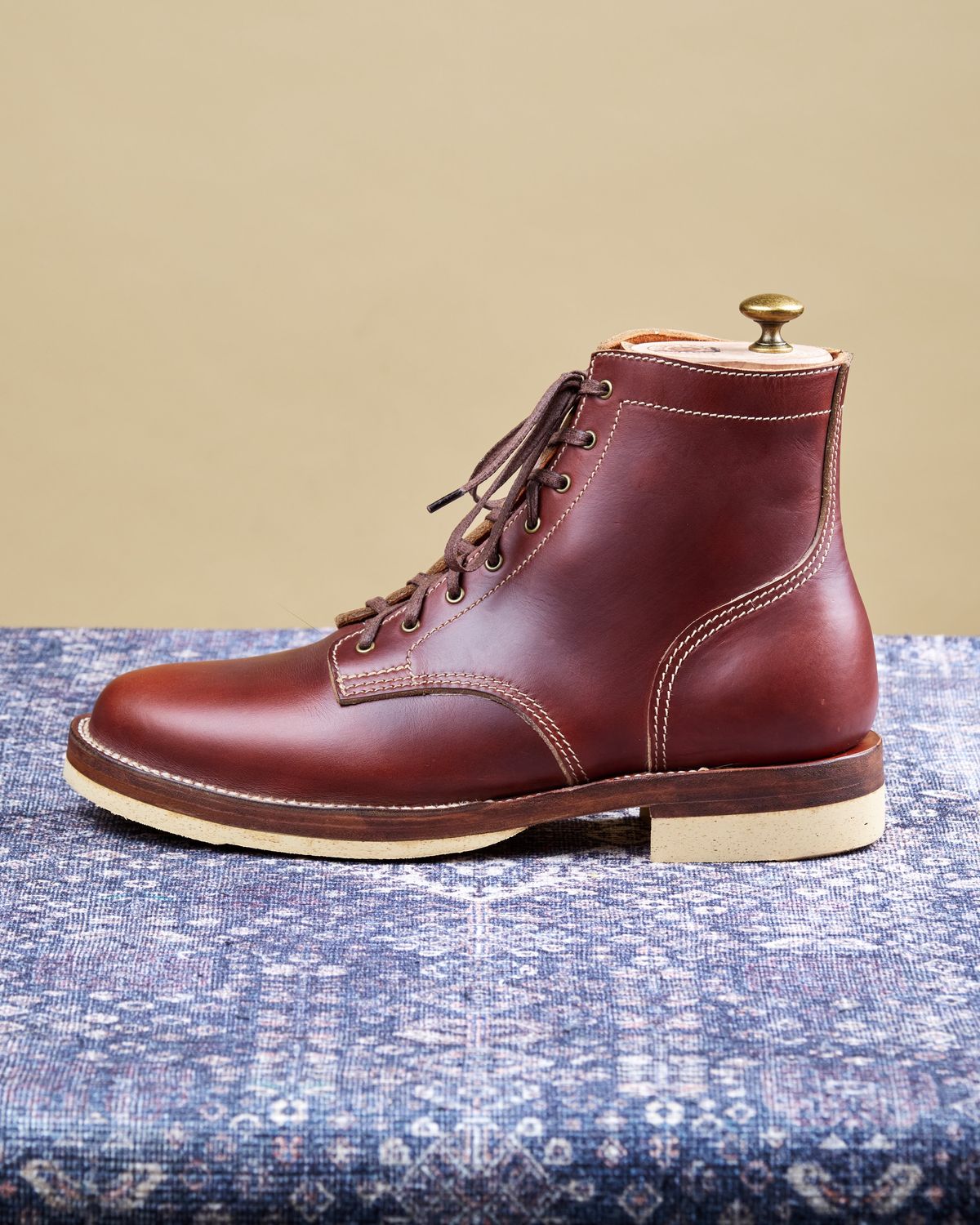 Photo by cliff.bar.nett on October 1, 2025 of the Oldspeed Service Boot 6” in Horween Timber Chromexcel.