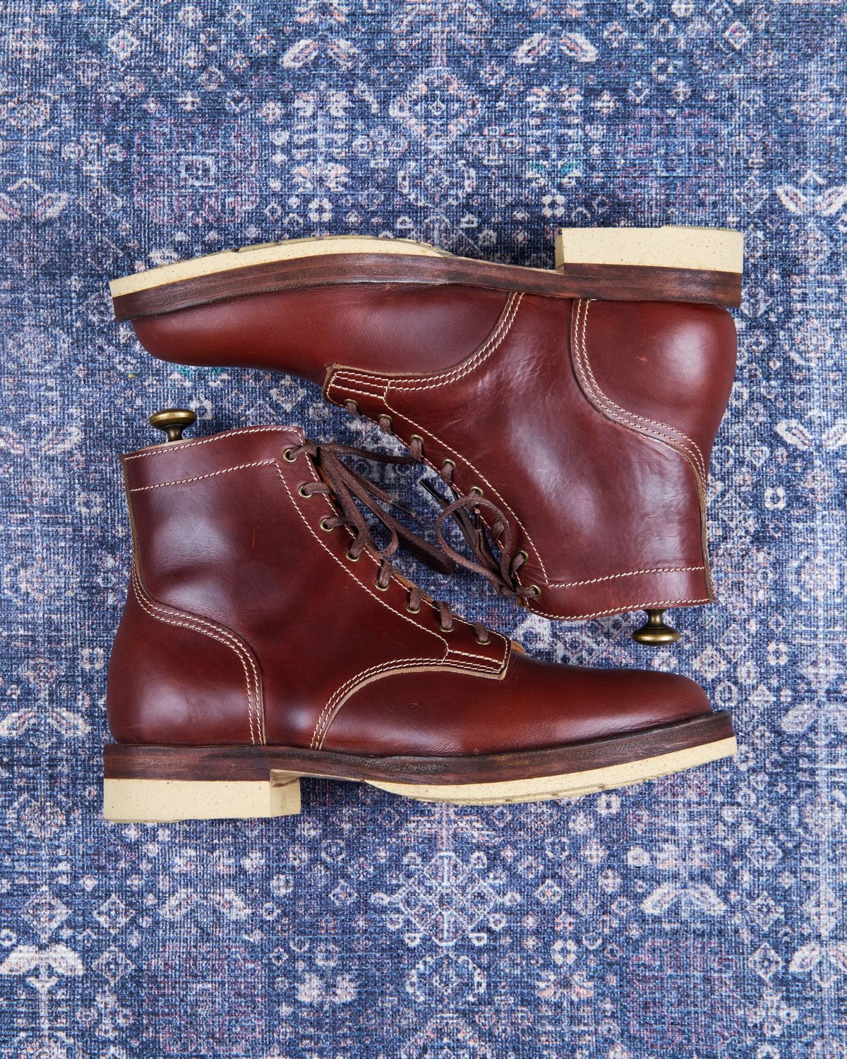Photo by cliff.bar.nett on October 1, 2025 of the Oldspeed Service Boot 6” in Horween Timber Chromexcel.