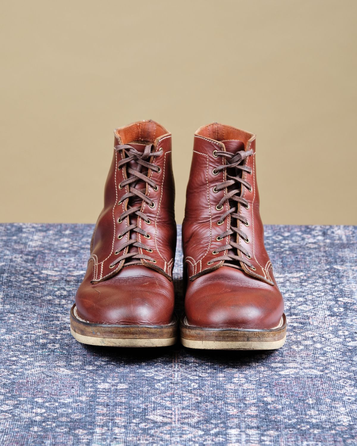 Photo by cliff.bar.nett on November 1, 2025 of the Oldspeed Service Boot 6” in Horween Timber Chromexcel.