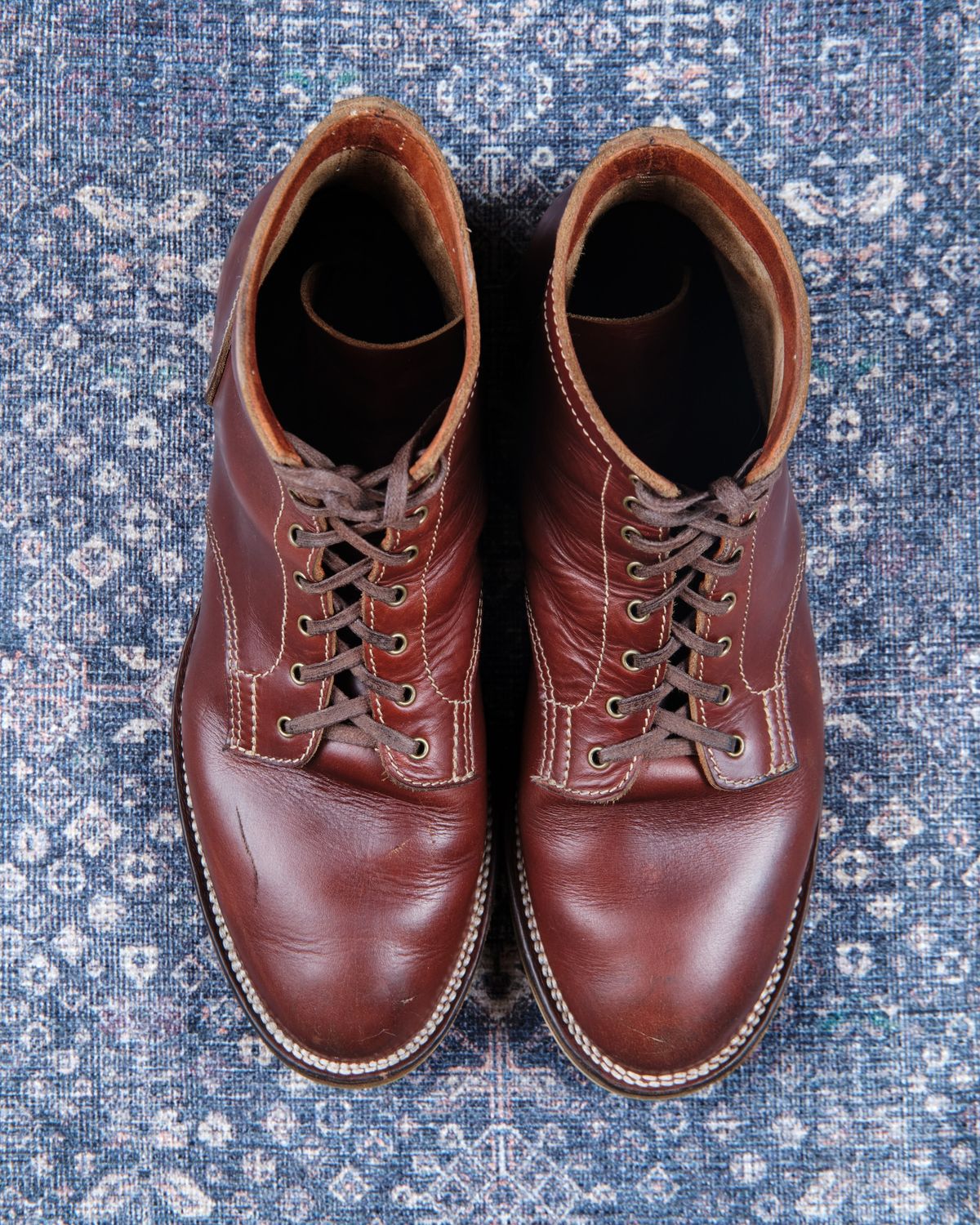 Photo by cliff.bar.nett on November 1, 2025 of the Oldspeed Service Boot 6” in Horween Timber Chromexcel.