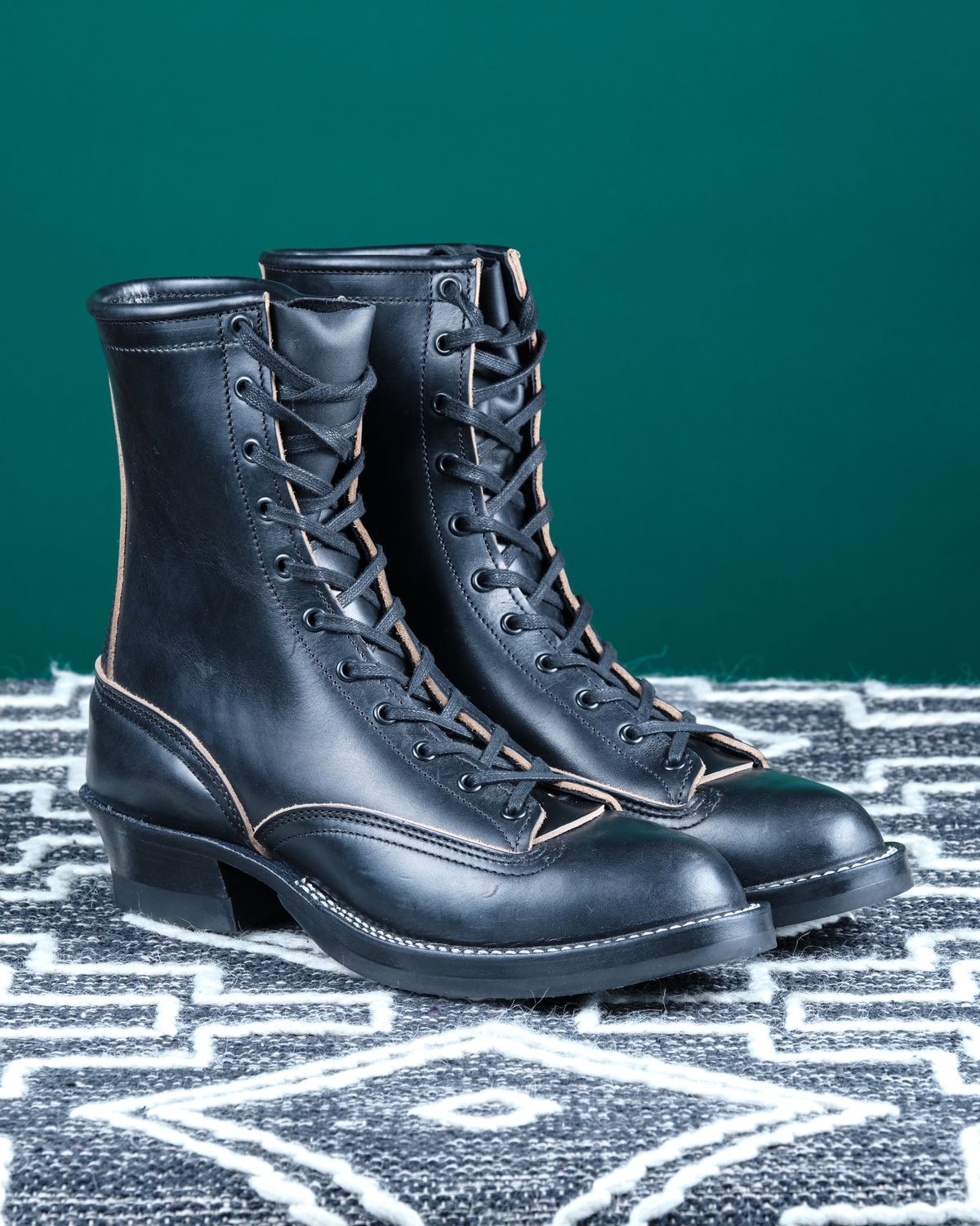 Photo by cliff.bar.nett on October 1, 2025 of the Nicks Lace to Toe Heritage in Horween Black Chromexcel.