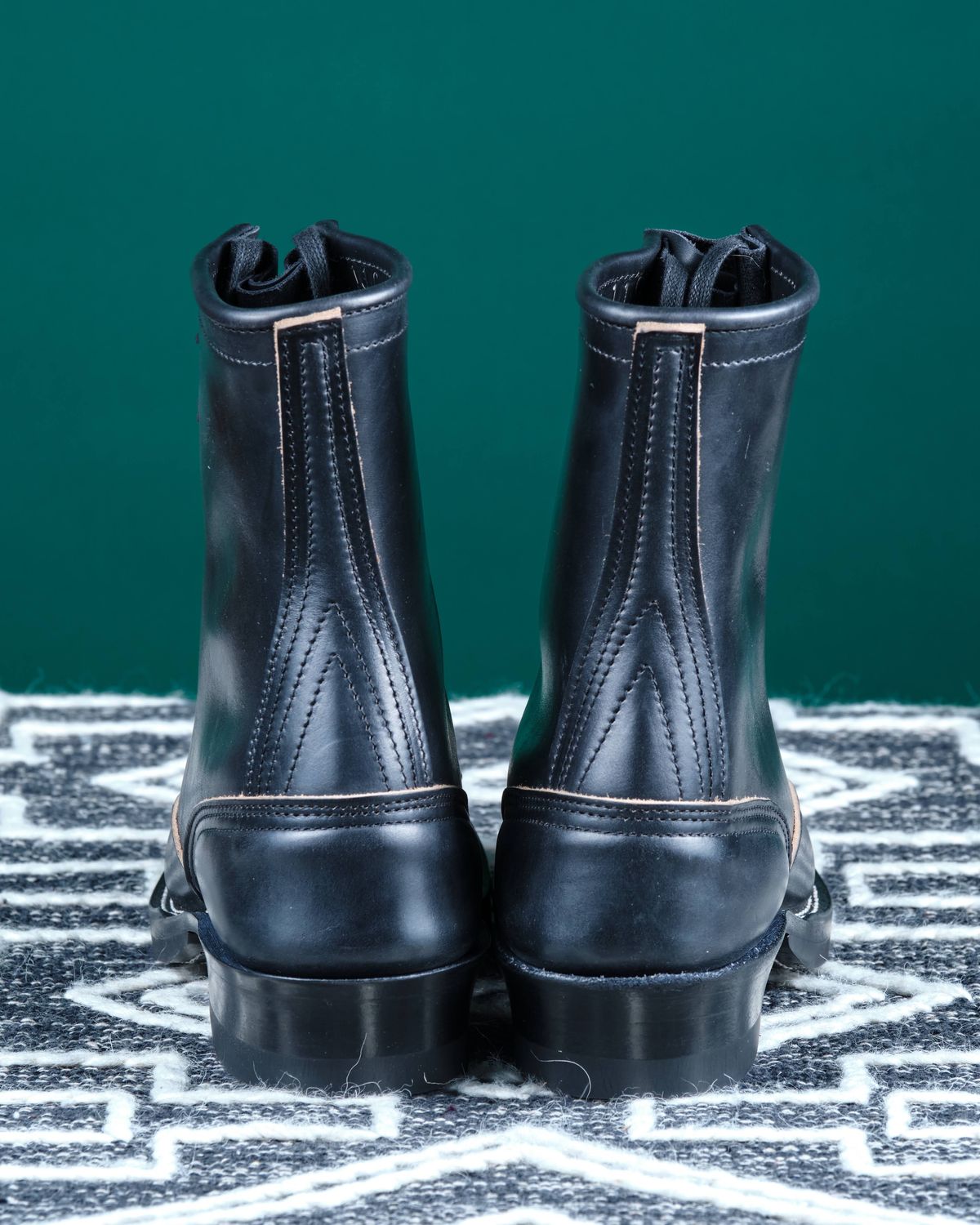 Photo by cliff.bar.nett on October 1, 2025 of the Nicks Lace to Toe Heritage in Horween Black Chromexcel.