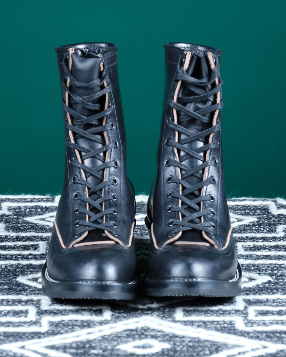 Photo by cliff.bar.nett on October 1, 2025 of the Nicks Lace to Toe Heritage in Horween Black Chromexcel.