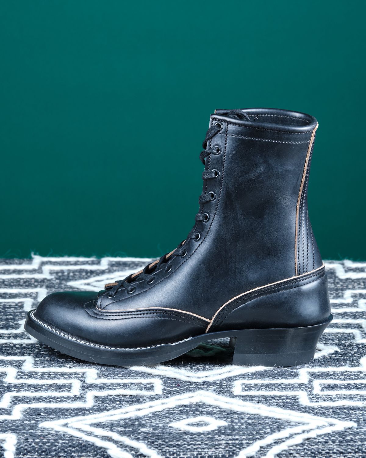Photo by cliff.bar.nett on October 1, 2025 of the Nicks Lace to Toe Heritage in Horween Black Chromexcel.