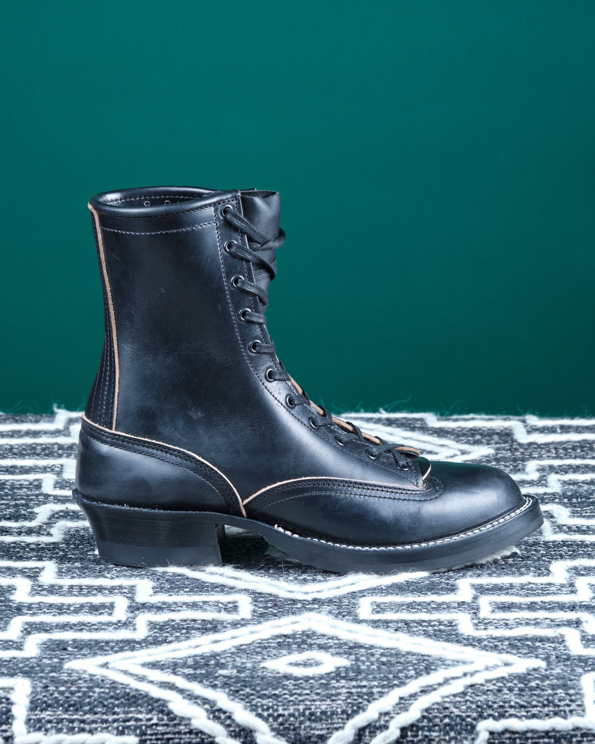 Photo by cliff.bar.nett on October 1, 2025 of the Nicks Lace to Toe Heritage in Horween Black Chromexcel.
