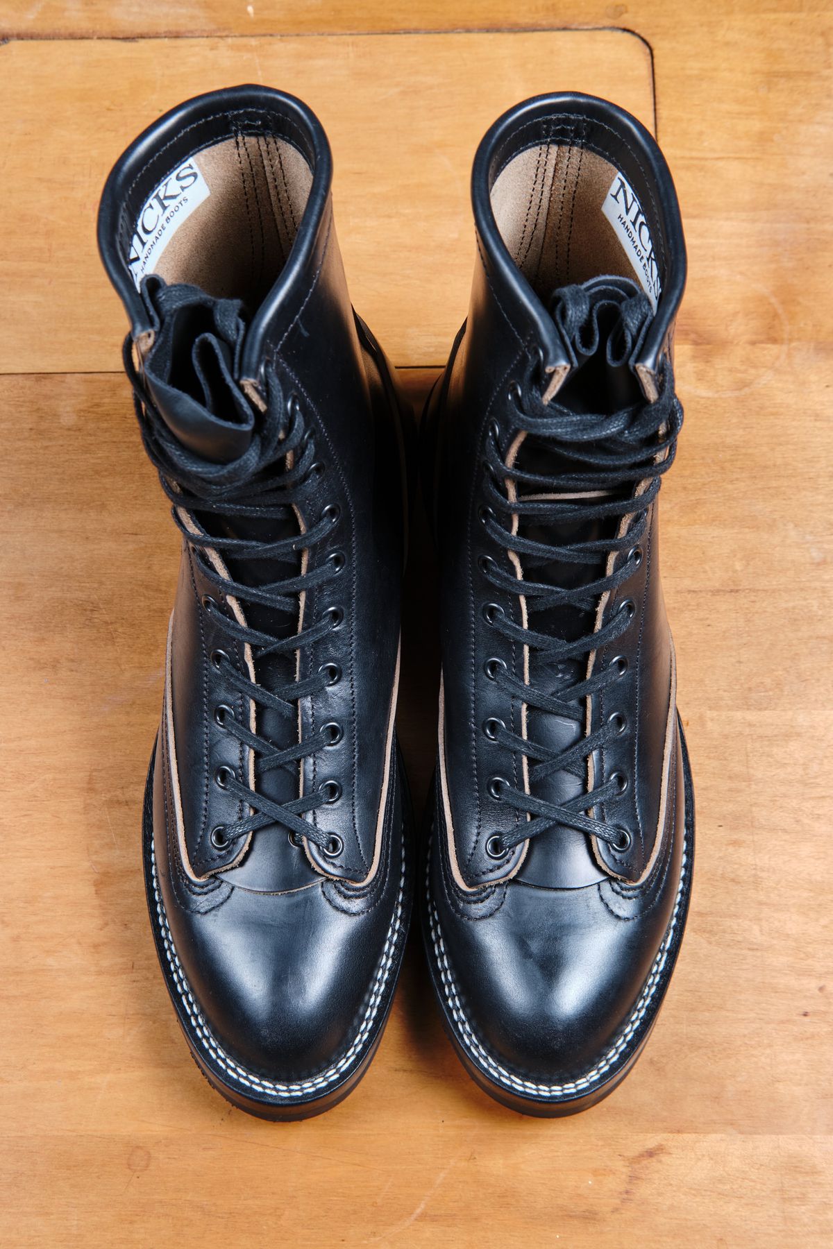 Photo by cliff.bar.nett on October 1, 2025 of the Nicks Lace to Toe Heritage in Horween Black Chromexcel.