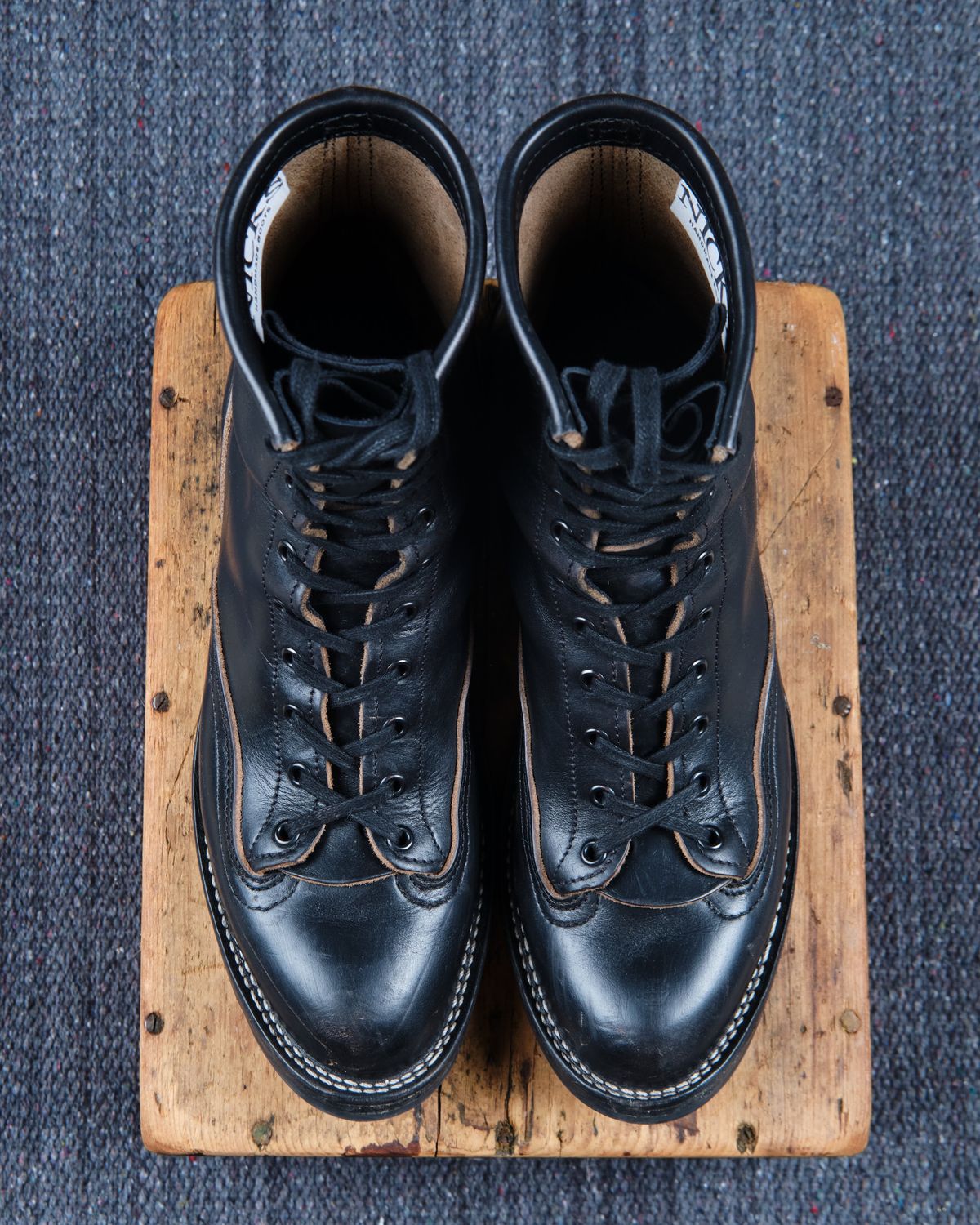 Photo by cliff.bar.nett on November 1, 2025 of the Nicks Lace to Toe Heritage in Horween Black Chromexcel.
